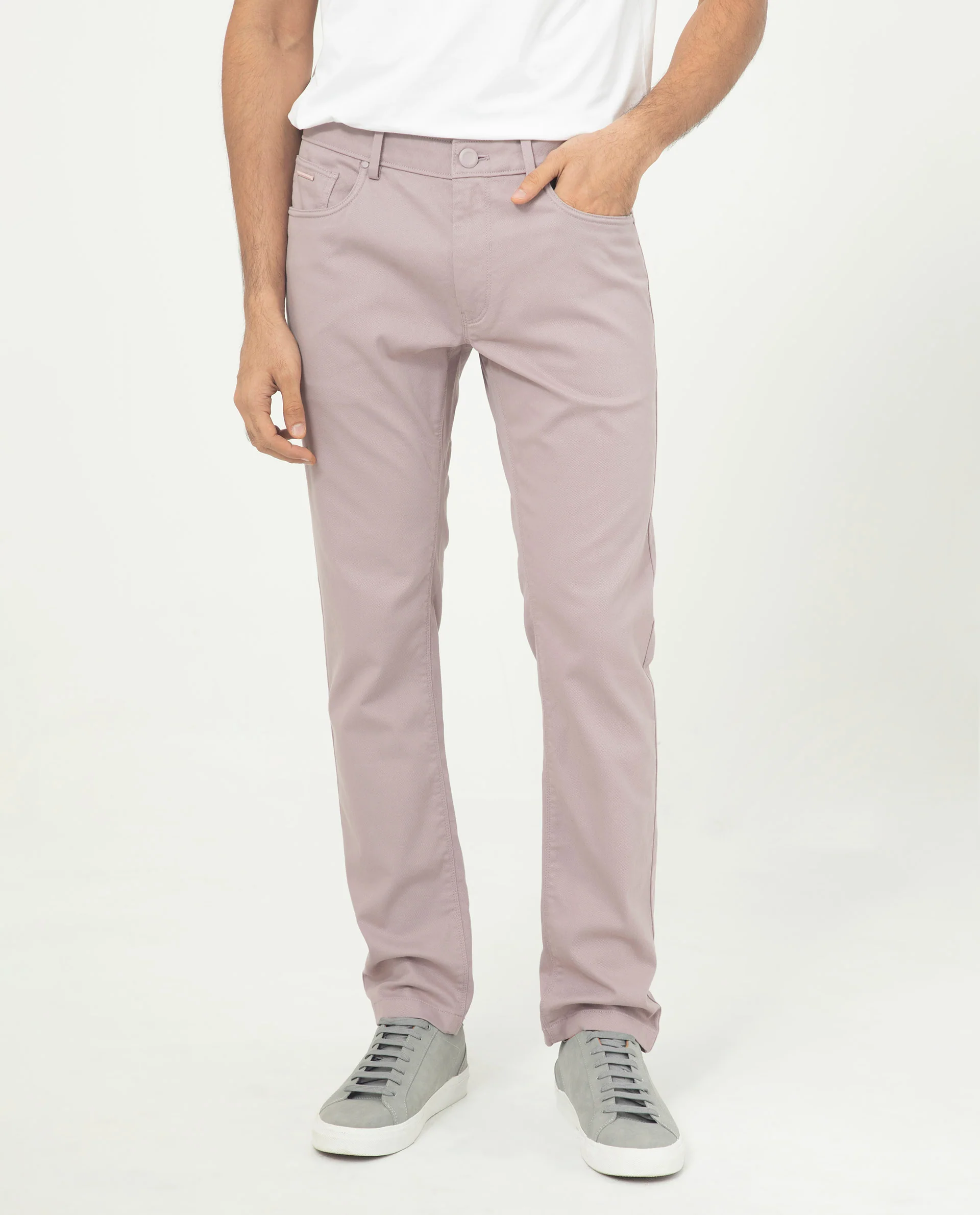 Rare Rabbit Men's Poke-2 Dusky Purple Cotton Plain Regular Fit Trouser - Image 2