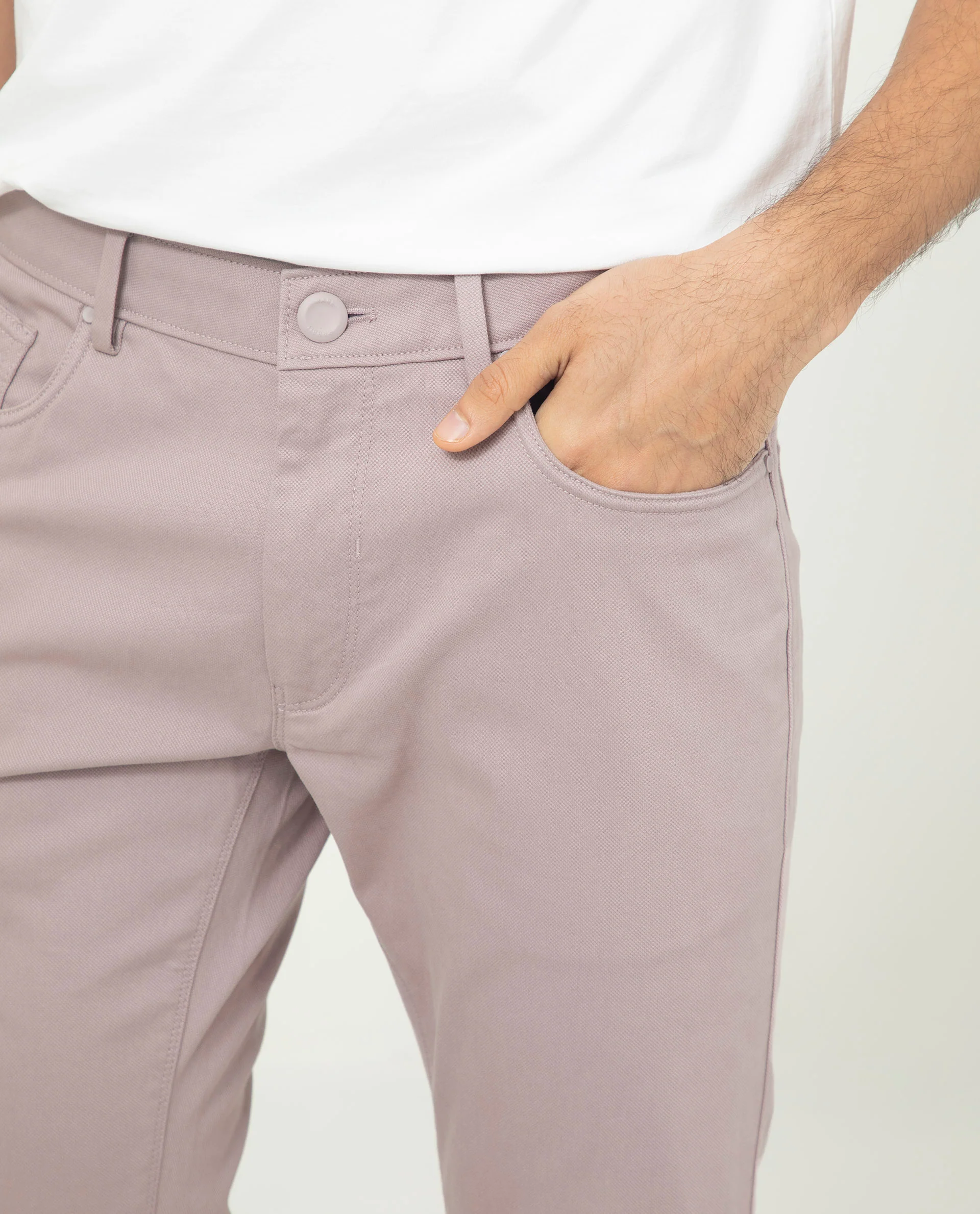 Rare Rabbit Men's Poke-2 Dusky Purple Cotton Plain Regular Fit Trouser - Image 3