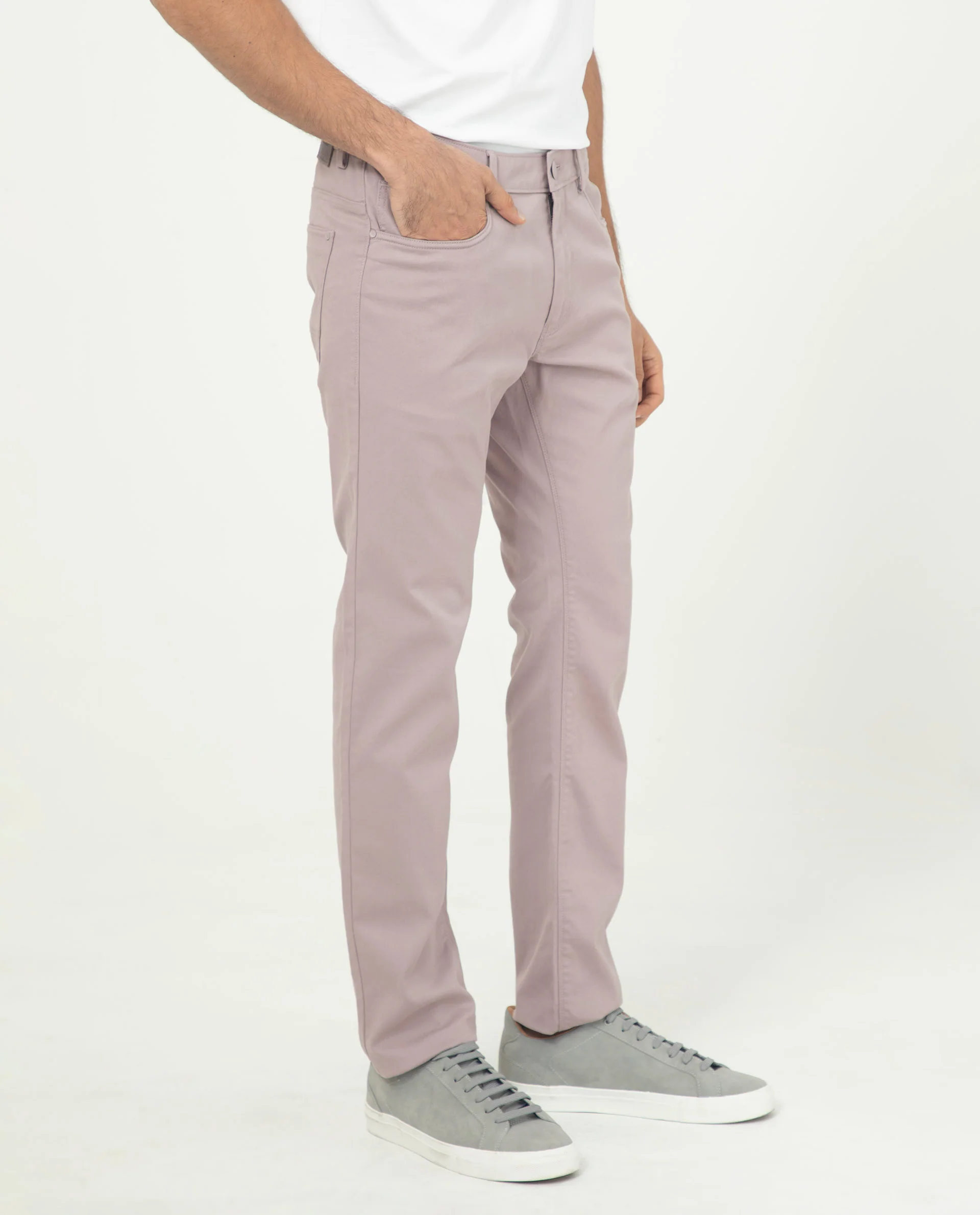 Rare Rabbit Men's Poke-2 Dusky Purple Cotton Plain Regular Fit Trouser - Image 4