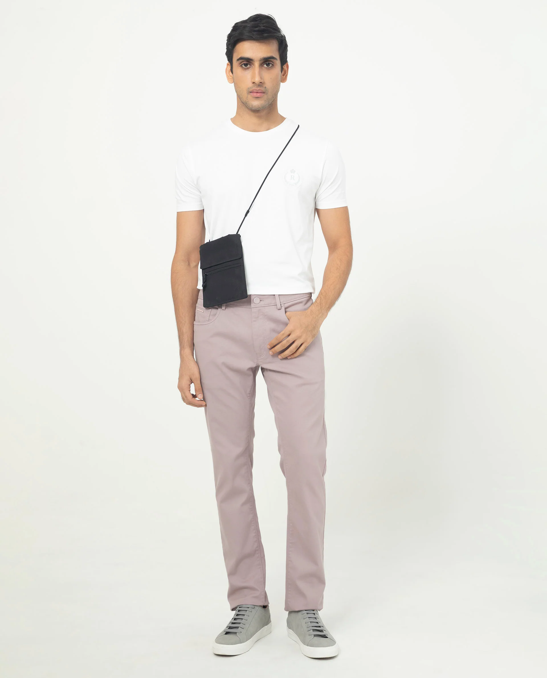 Rare Rabbit Men's Poke-2 Dusky Purple Cotton Plain Regular Fit Trouser - Image 9