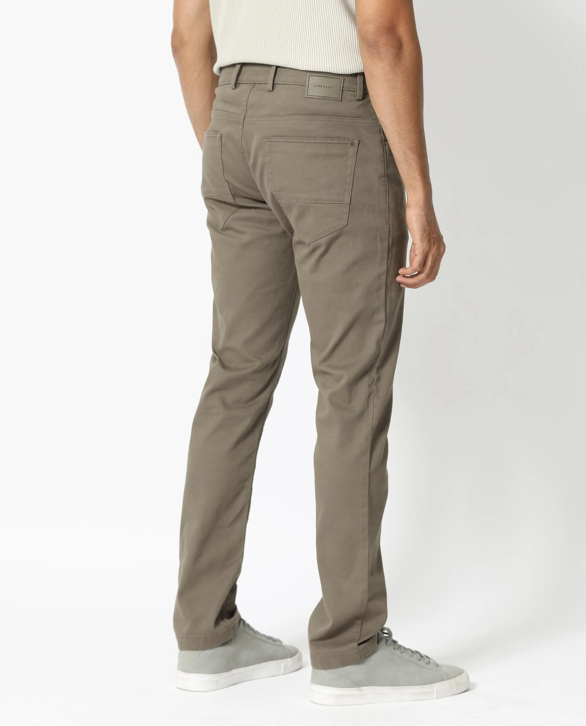 Rare Rabbit Men's Poke-2 Light Olive Cotton Plain Regular Fit Trouser - Image 8