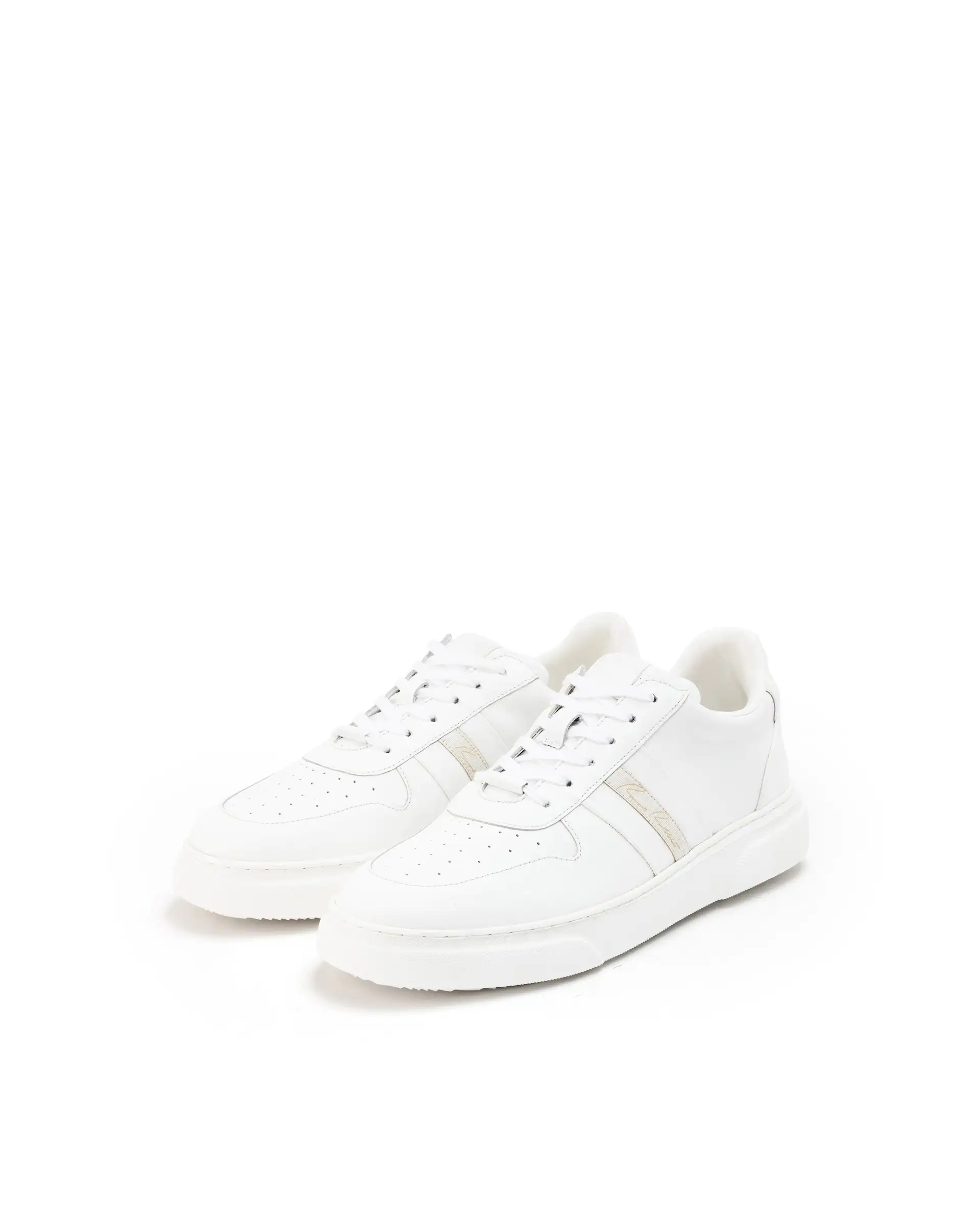 Rare Rabbit Mens Polaris White Round Toe Low Top Lace-Up Sneaker Shoes - Image 3