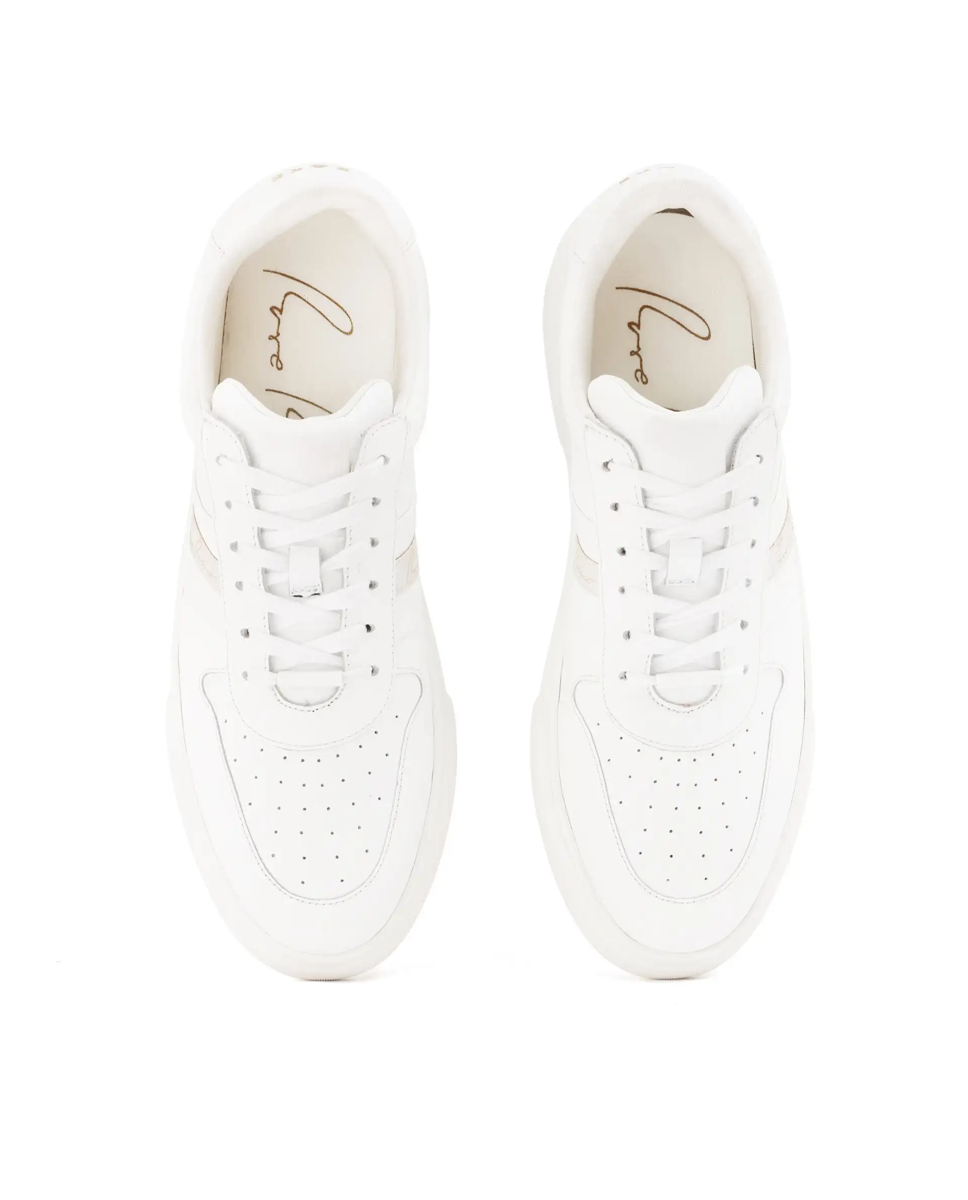 Rare Rabbit Mens Polaris White Round Toe Low Top Lace-Up Sneaker Shoes - Image 4