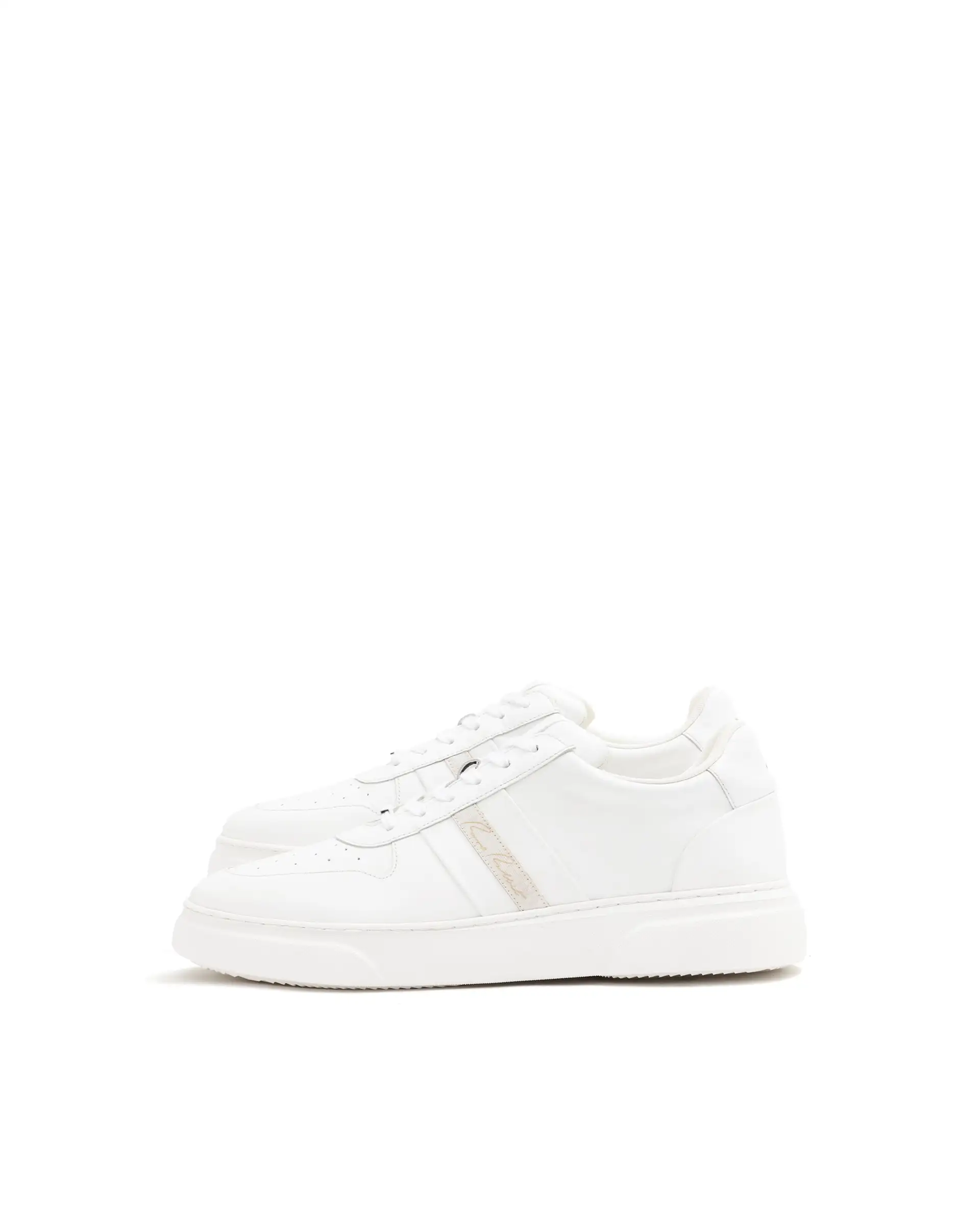 Rare Rabbit Mens Polaris White Round Toe Low Top Lace-Up Sneaker Shoes - Image 5