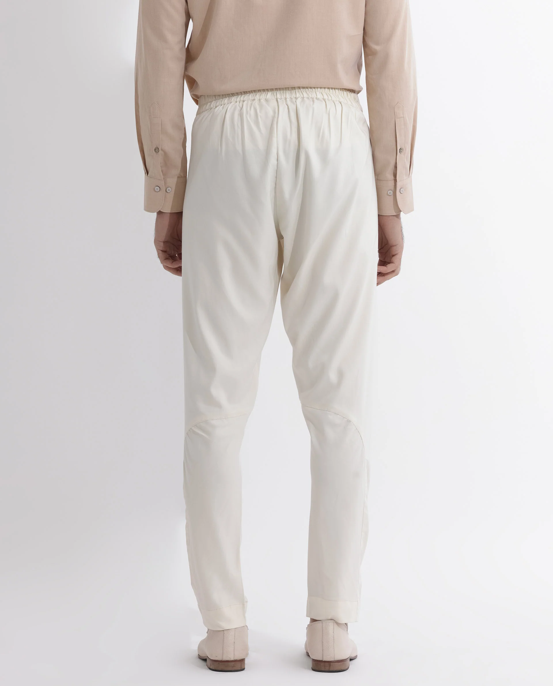 Rare Rabbit Men's Polin Beige Viscose Plain Slim Fit Pajama - Image 8