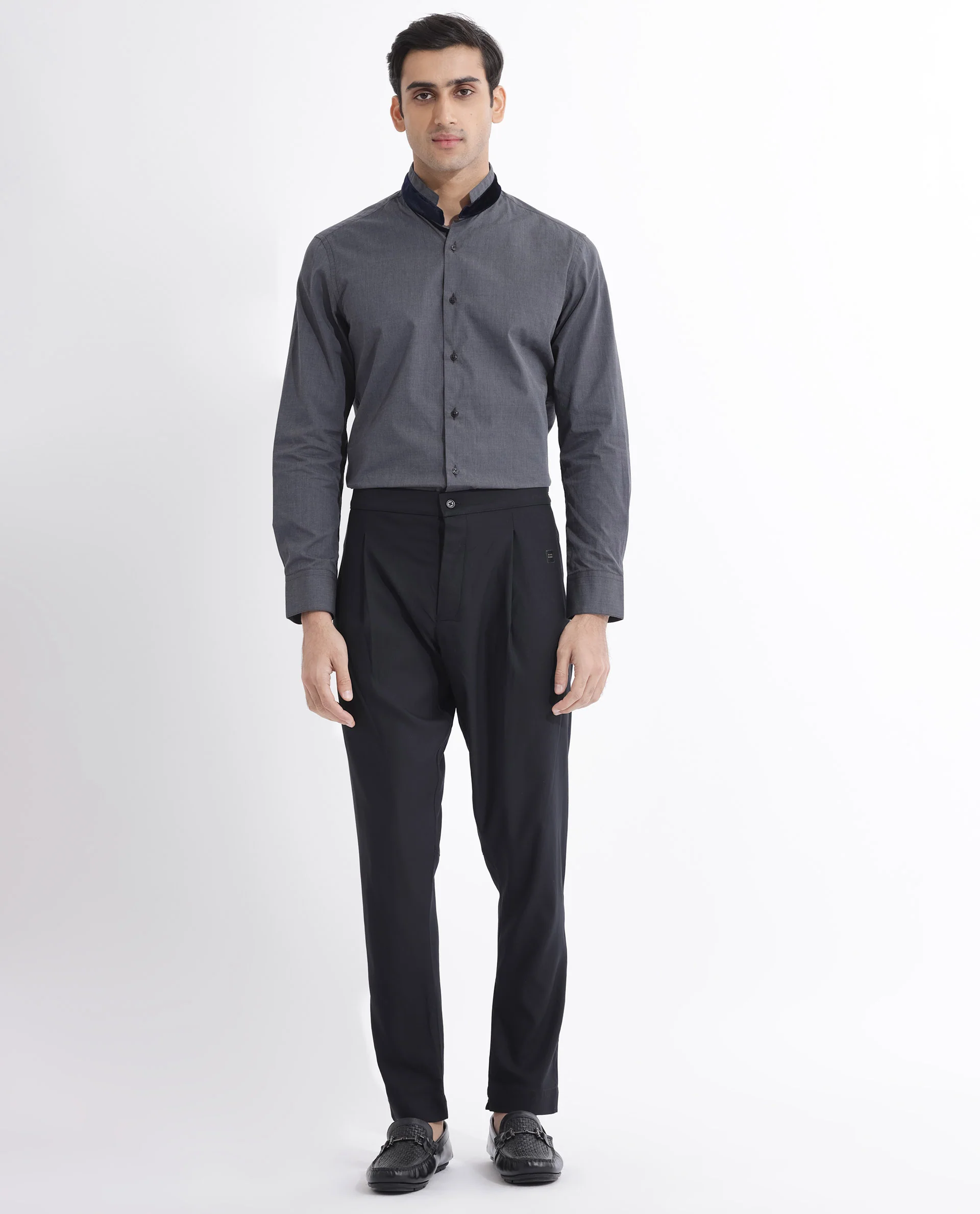 Rare Rabbit Men's Polin Black Viscose Plain Slim Fit Pajama - Image 3