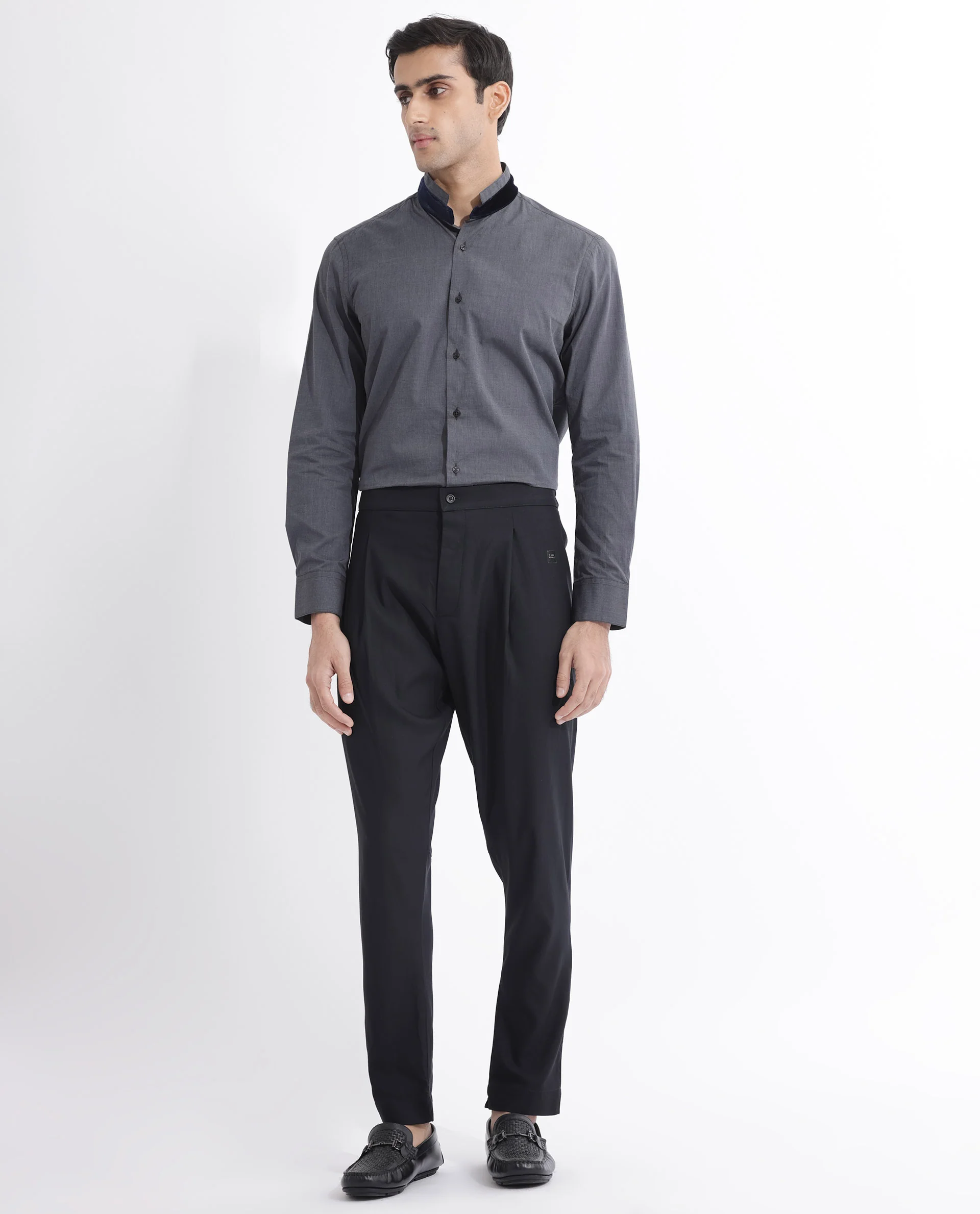 Rare Rabbit Men's Polin Black Viscose Plain Slim Fit Pajama - Image 6