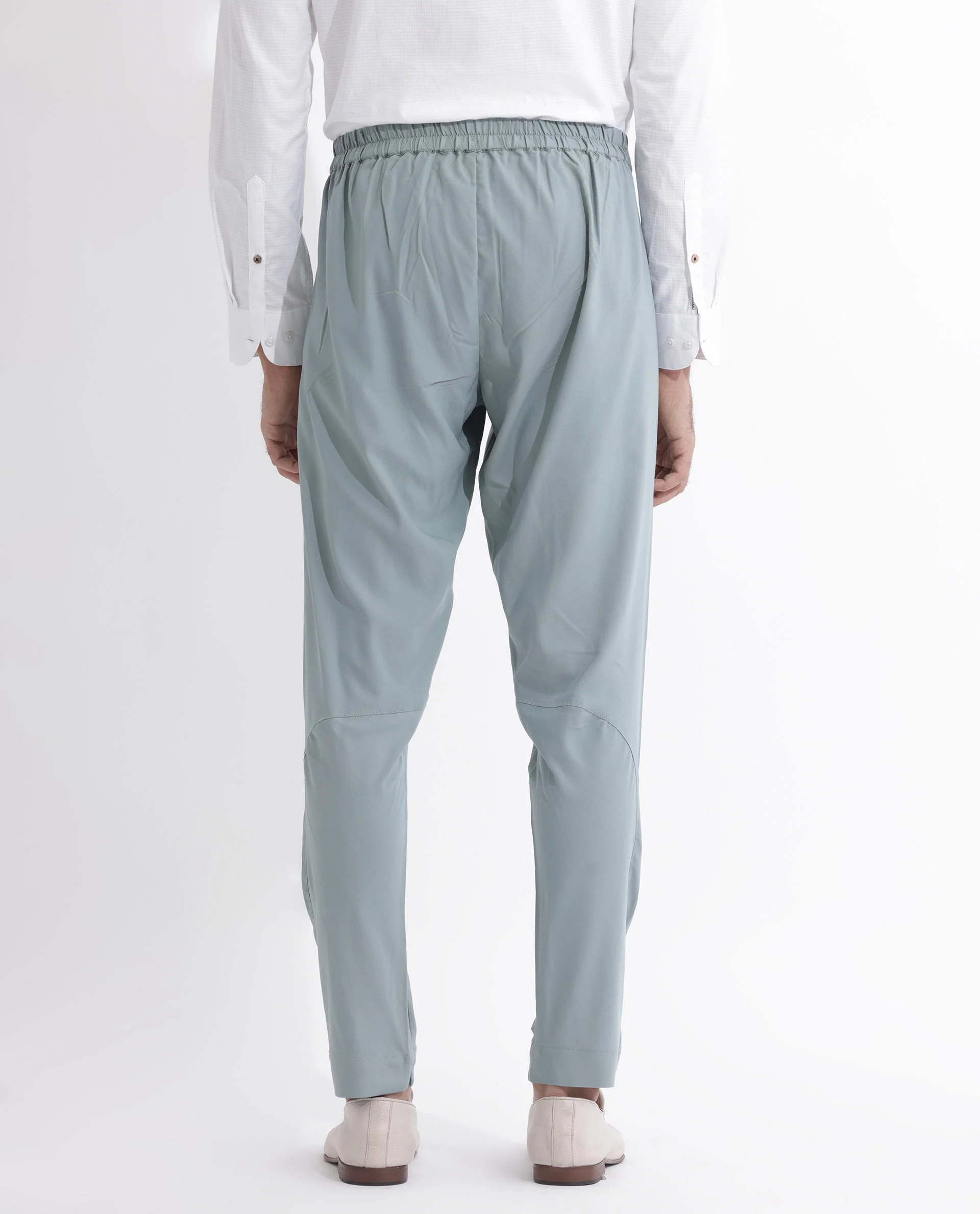 Rare Rabbit Men's Polin Light Blue Viscose Plain Slim Fit Pajama - Image 6