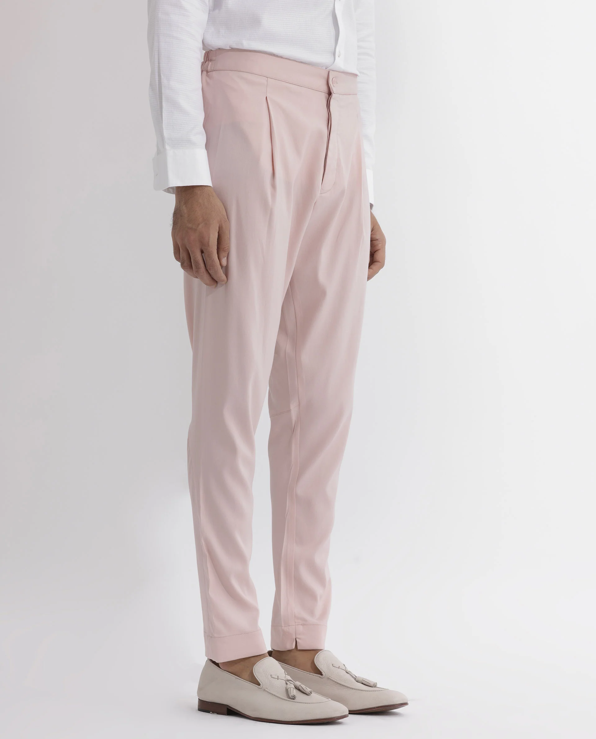Rare Rabbit Men's Polin Pink Viscose Plain Slim Fit Pajama - Image 6