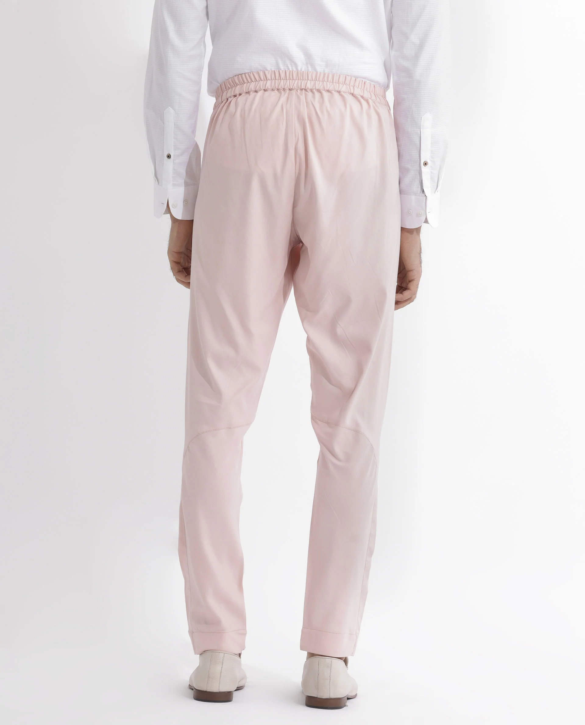 Rare Rabbit Men's Polin Pink Viscose Plain Slim Fit Pajama - Image 7