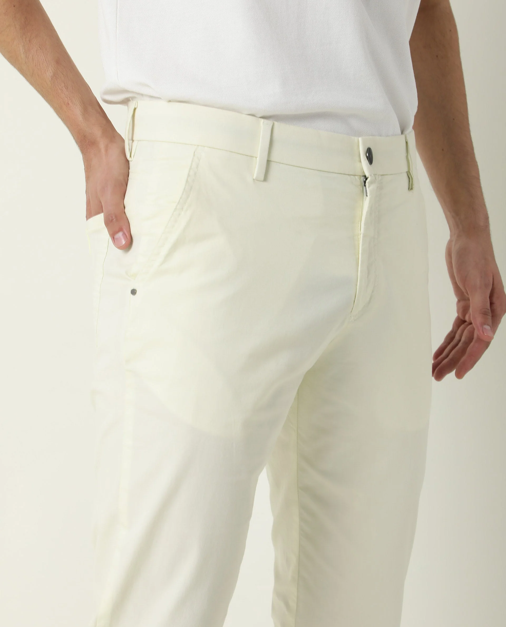 Rare Rabbit Men's Popin Green Cotton Plain Slim Fit Trouser - Image 6