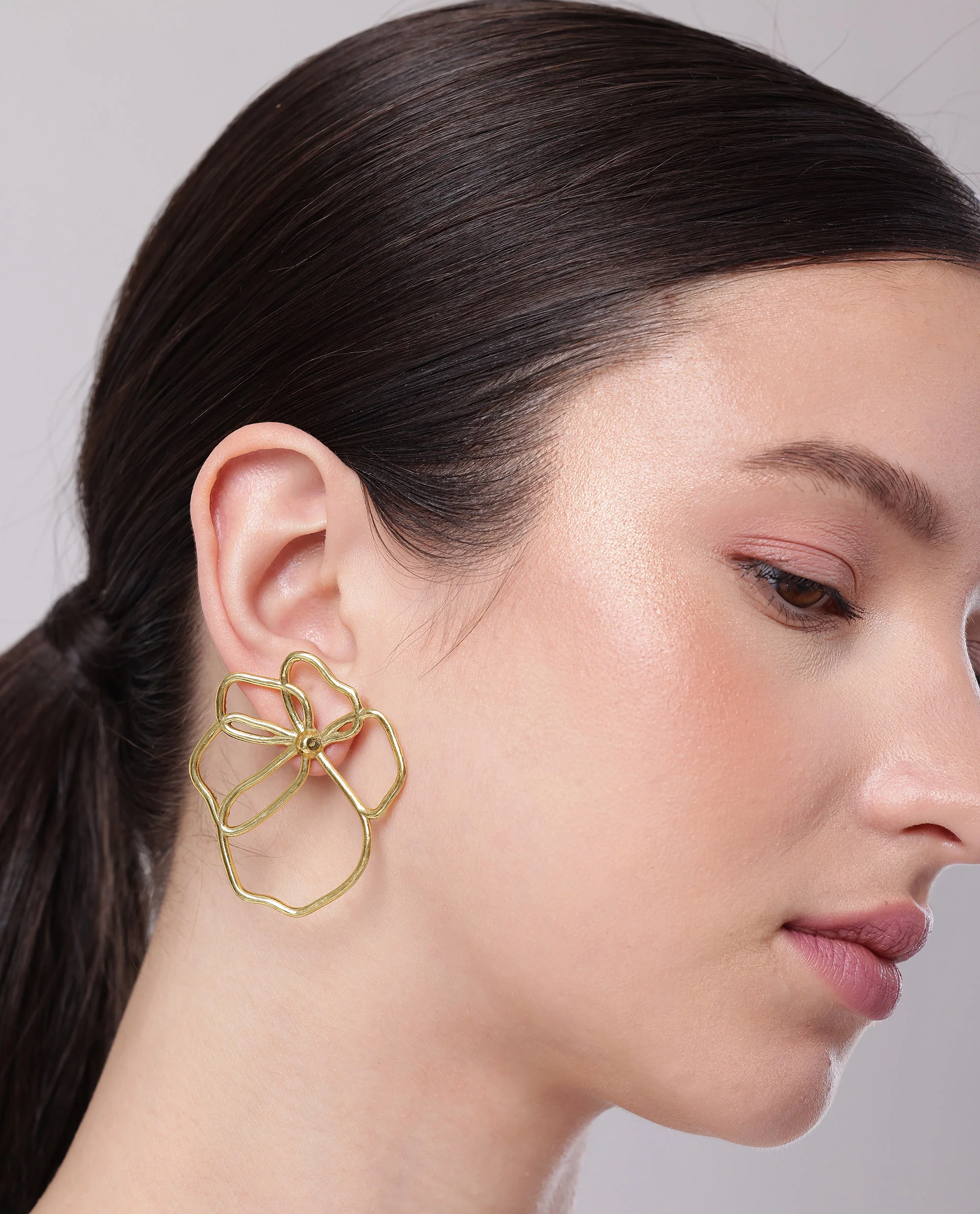 Rareism Women Poppy Gold Earring - Image 2