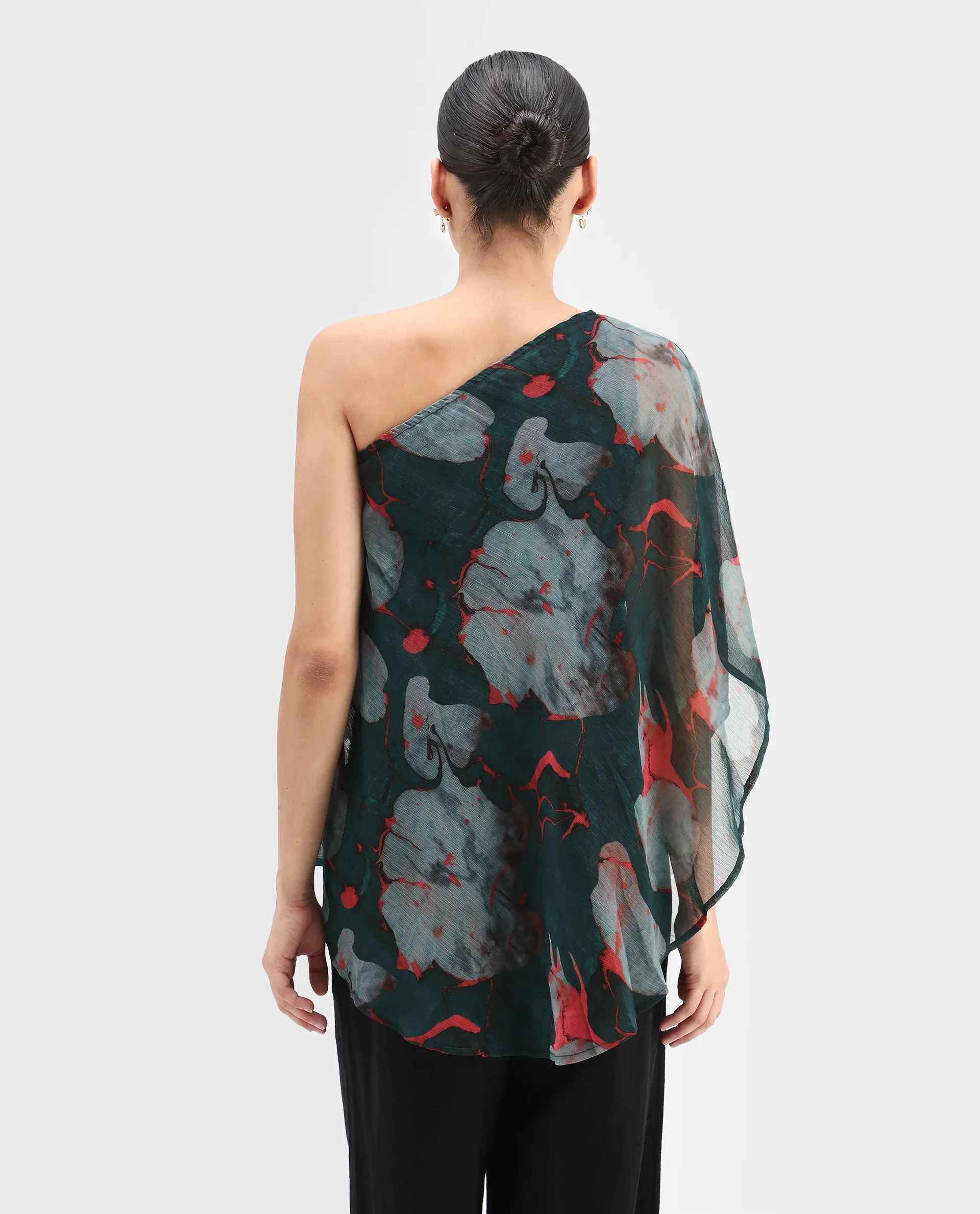 Rareism Women's Pose Multi Polyester Collarless Floral Print Sleeveless Regular Fit Top - Image 6