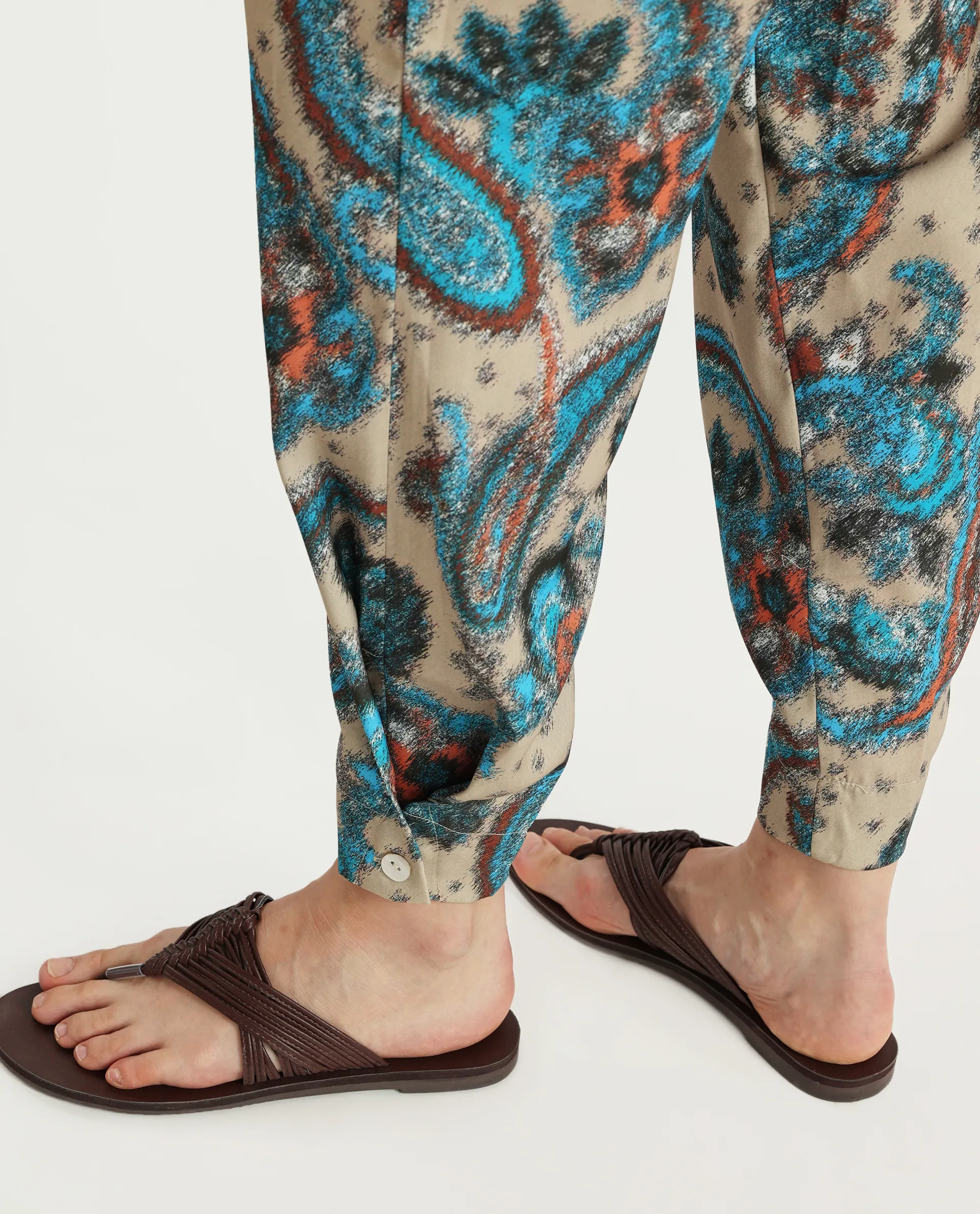Rareism Women's Posrita Multi Polyester Paisley Print Ankle Length Straight Fit Trouser - Image 6