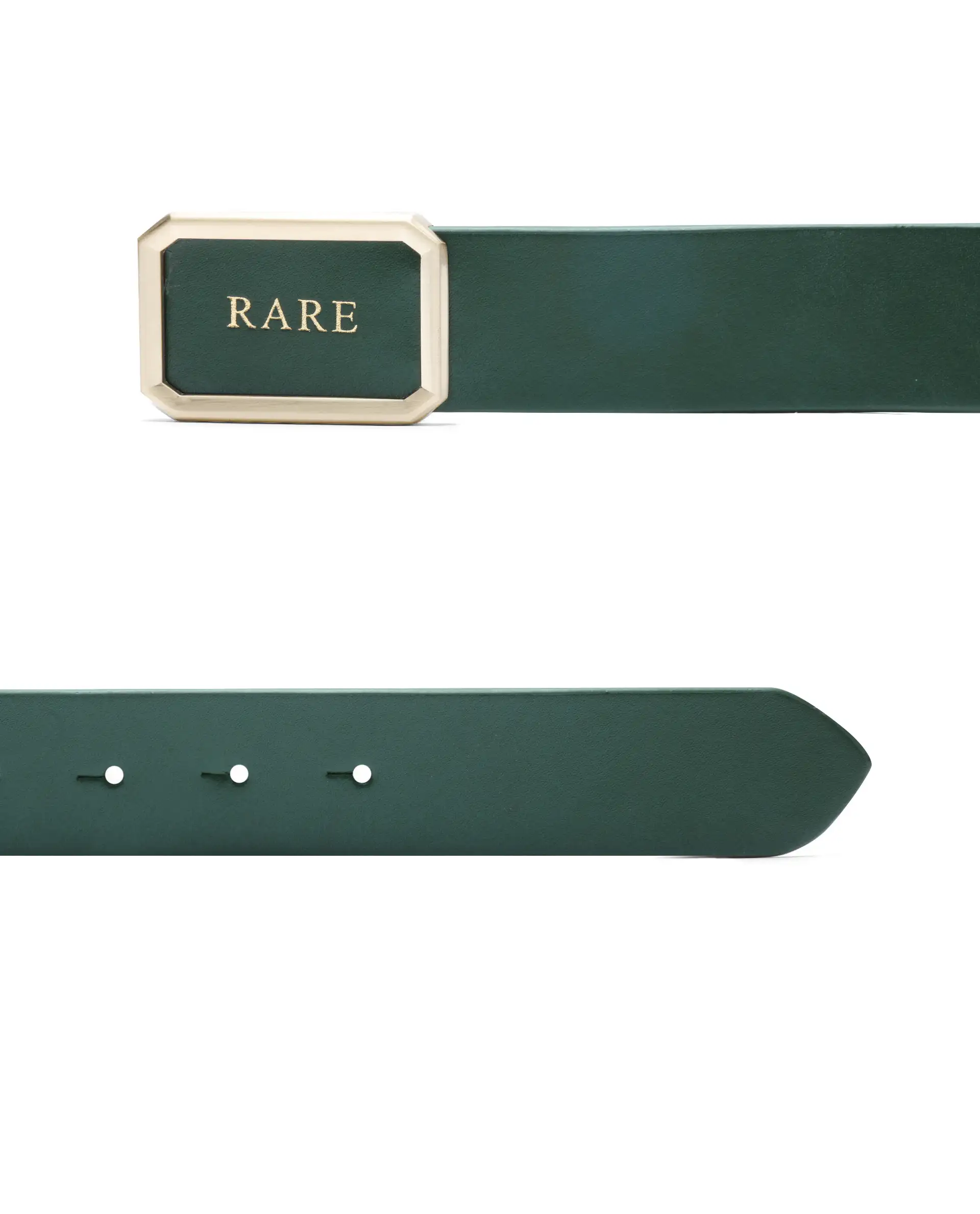 Rare Rabbit Men Poze Emrald Green Leather Belt - Image 2