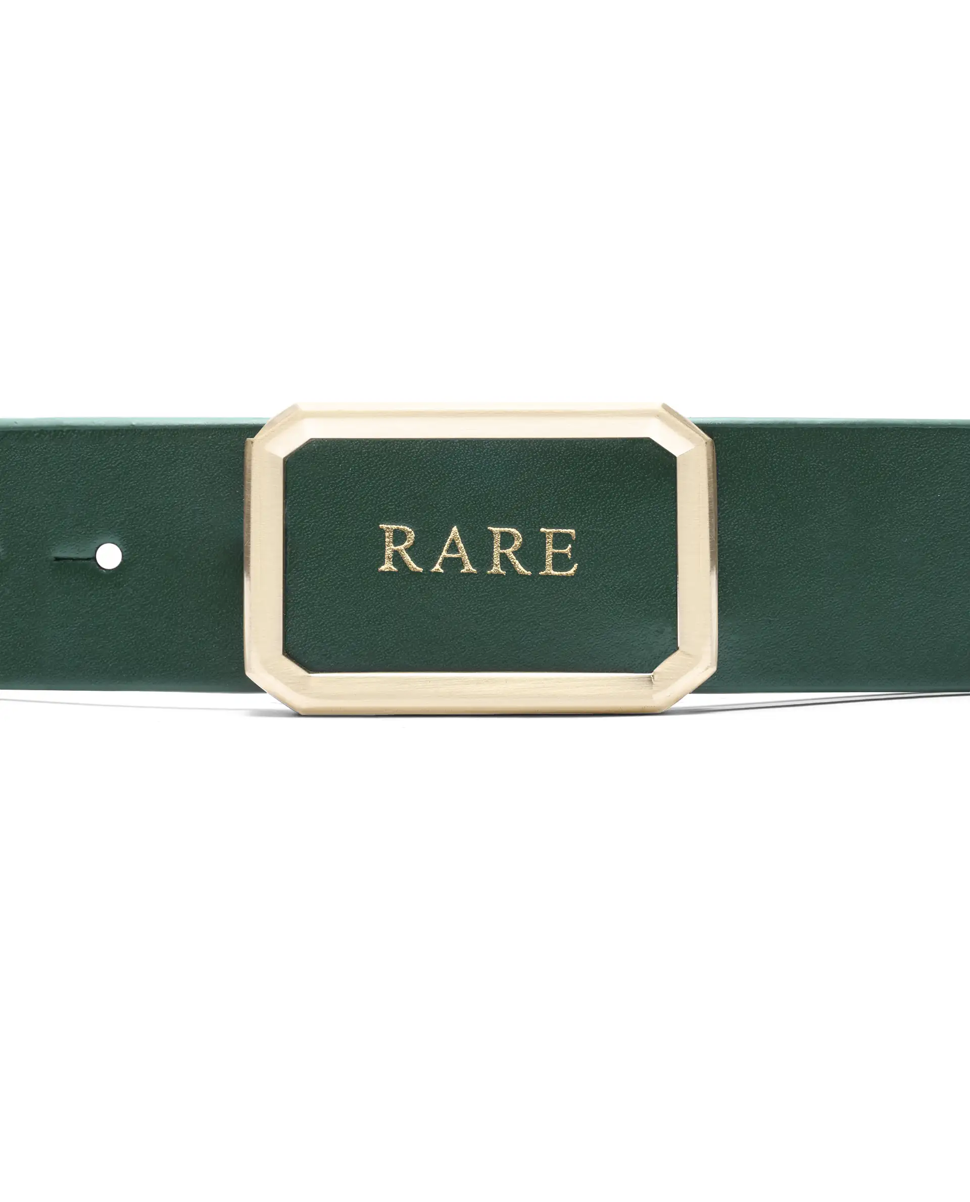 Rare Rabbit Men Poze Emrald Green Leather Belt - Image 5
