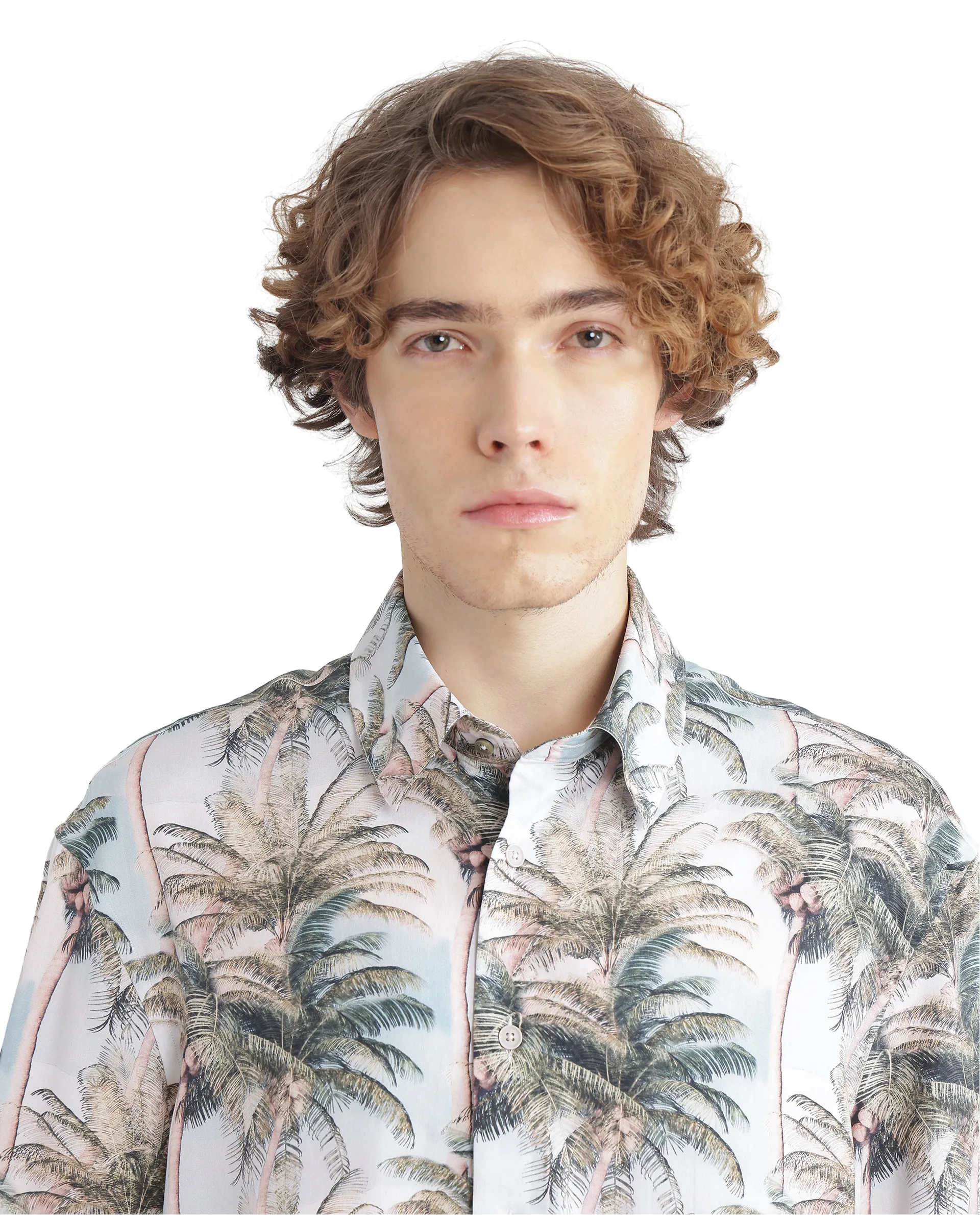 Rare Rabbit Men's Pratts Off White Cotton Abstract Print Regular Fit Half Sleeve Collared Shirt - Image 2