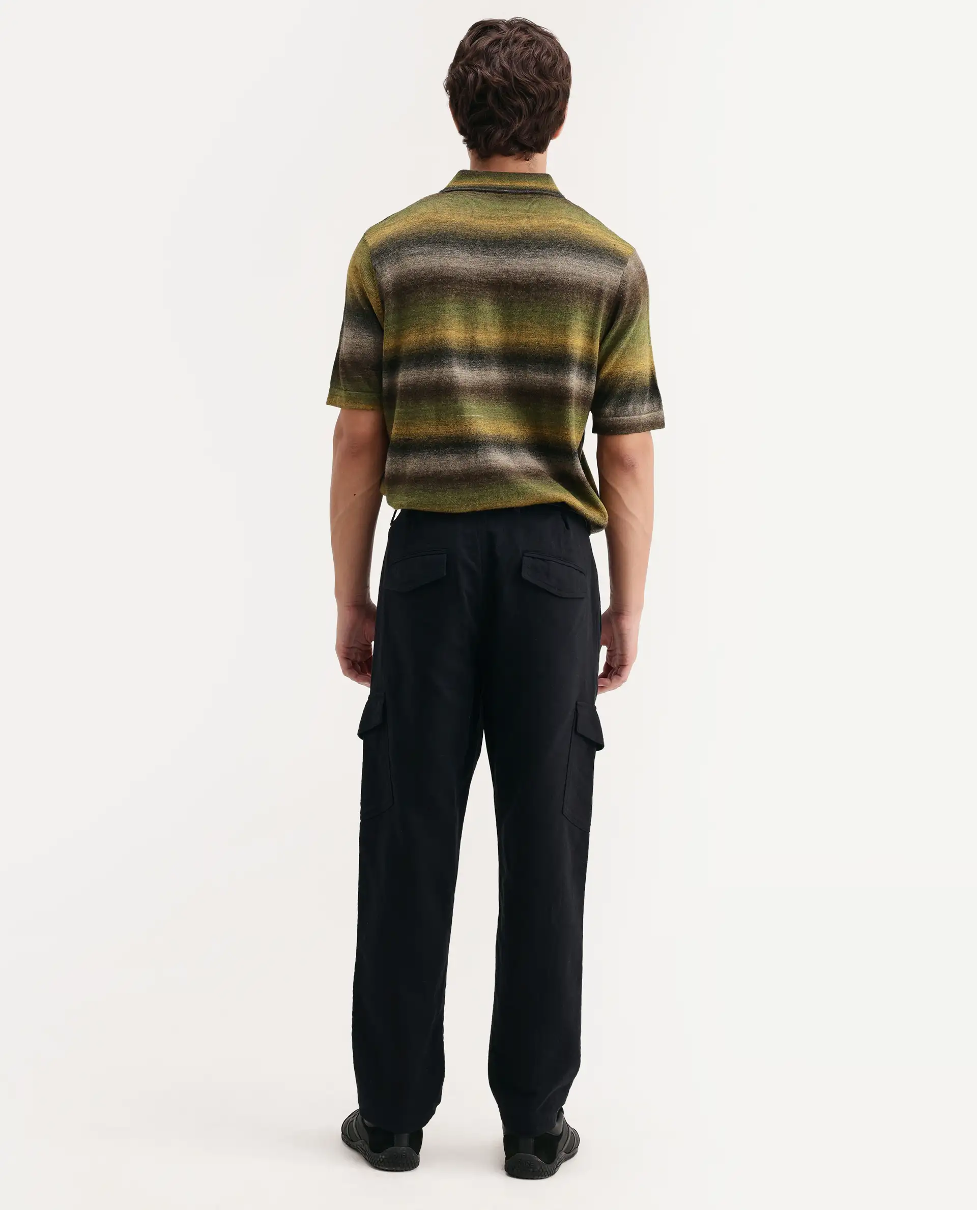 Rare Rabbit Men's Presso-Aw26 Black Cotton Fabric Regular Fit Plain Trouser - Image 7