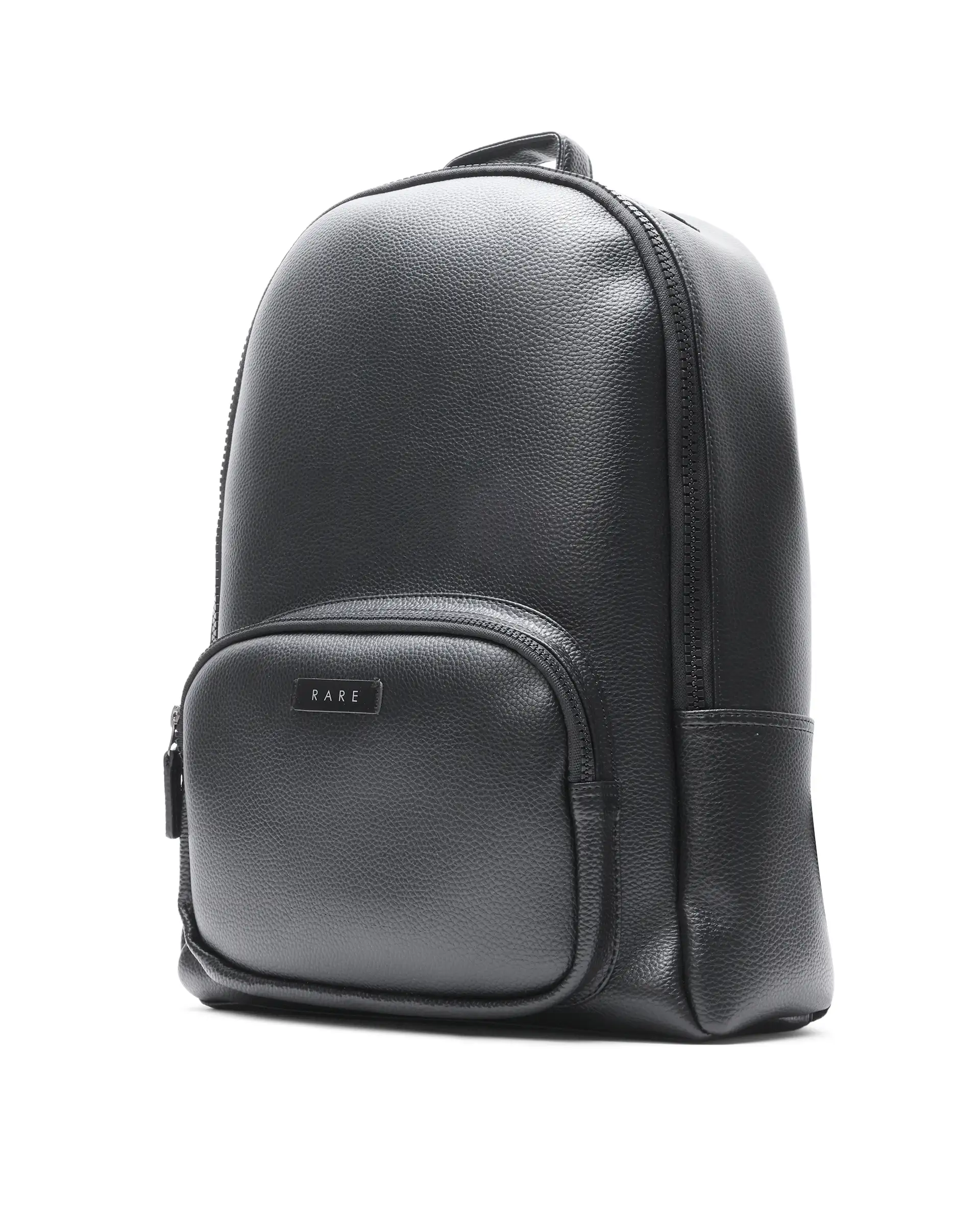 Rare Rabbit Men's Prom 1 Black Faux Leather Backpack Bags - Image 2