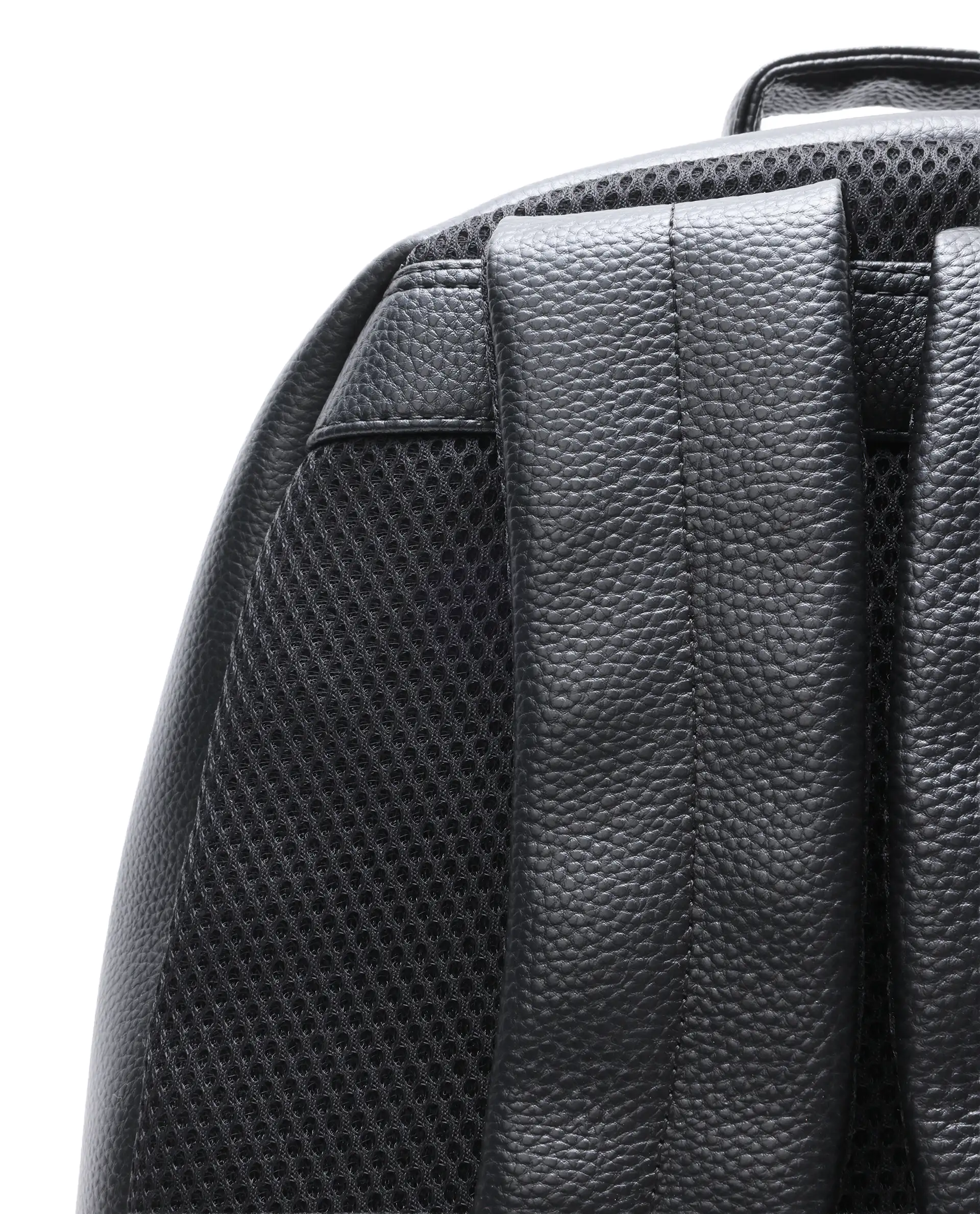 Rare Rabbit Men's Prom 1 Black Faux Leather Backpack Bags - Image 5