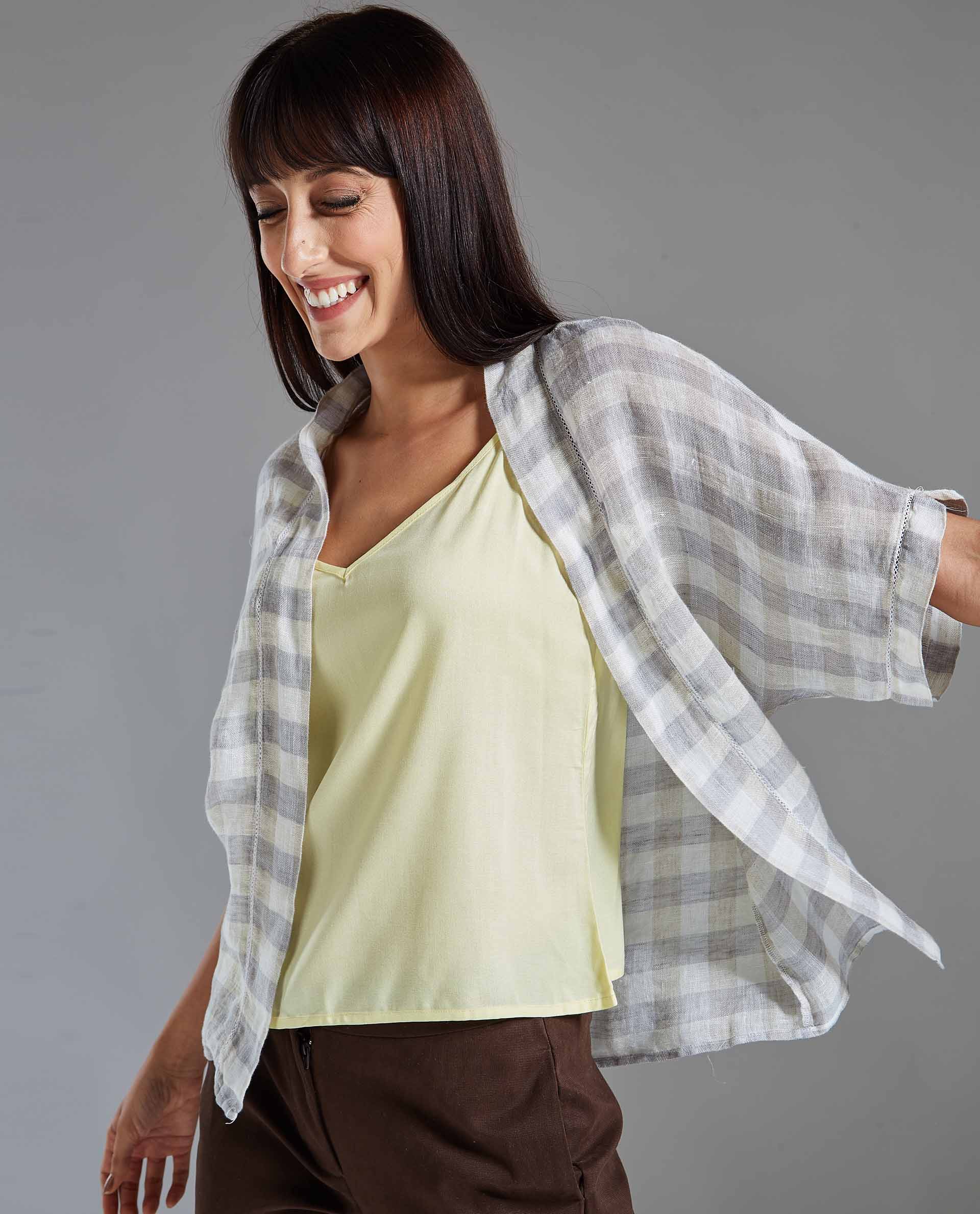 Rareism Women Prose Grey Shrug Short Sleeves - Image 2