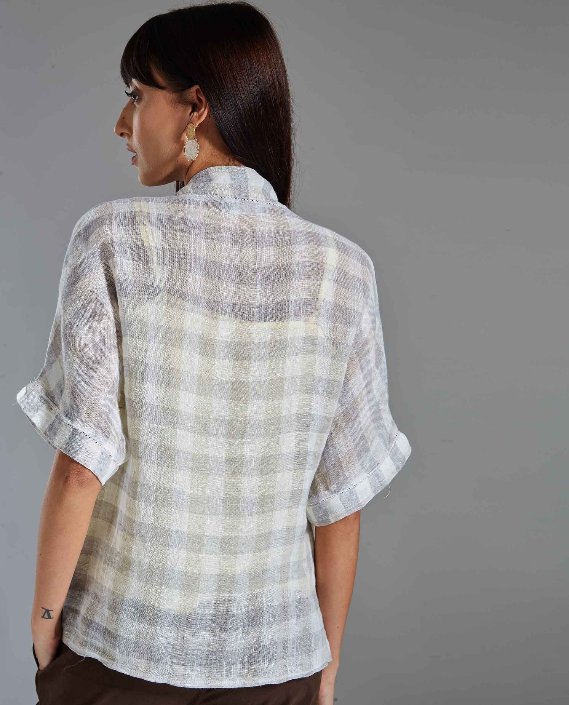 Rareism Women Prose Grey Shrug Short Sleeves - Image 4