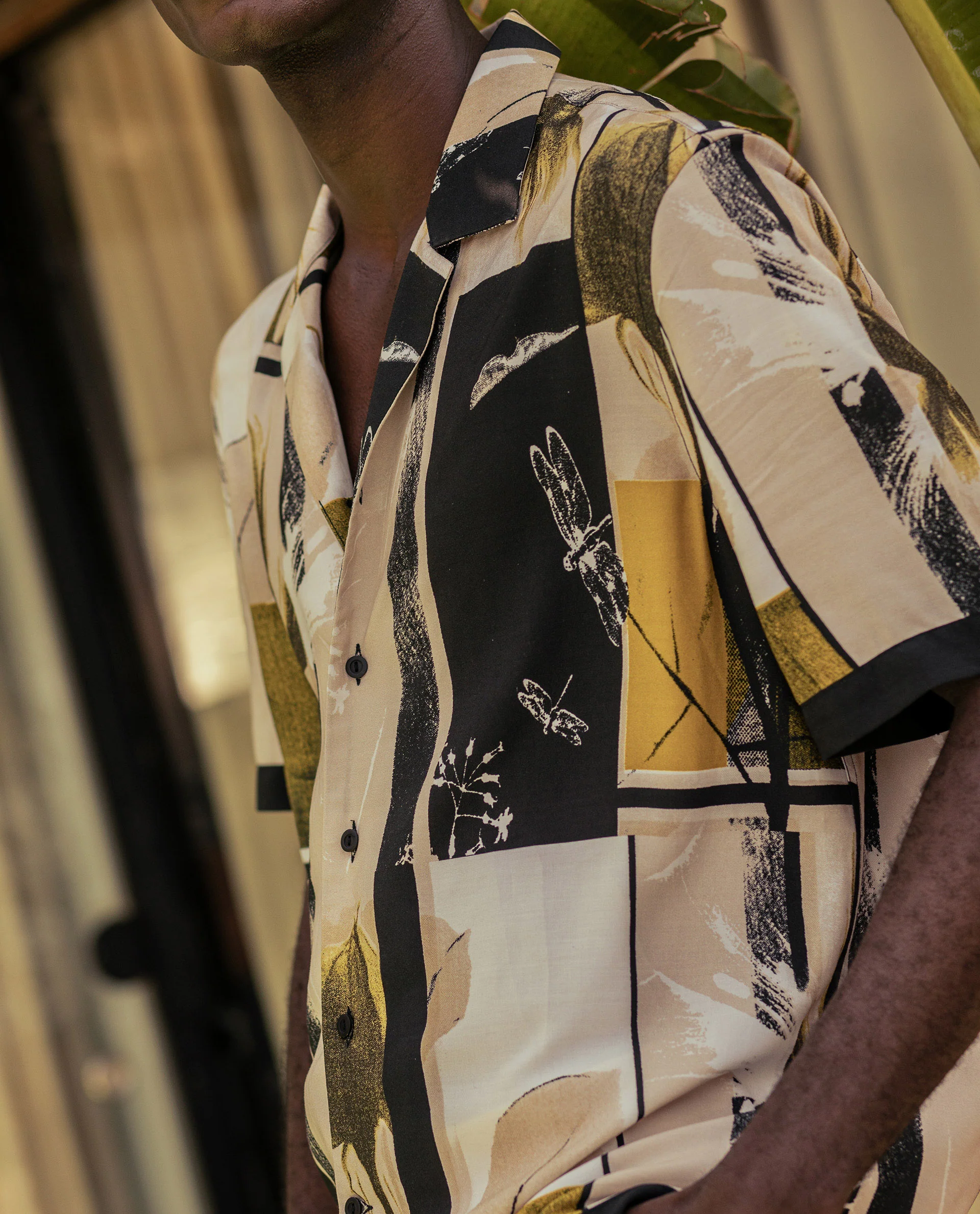 Rare Rabbit Men's Prunos Beige Viscose Floral Print Boxy Fit Half Sleeve Cuban Collar Shirt - Image 2