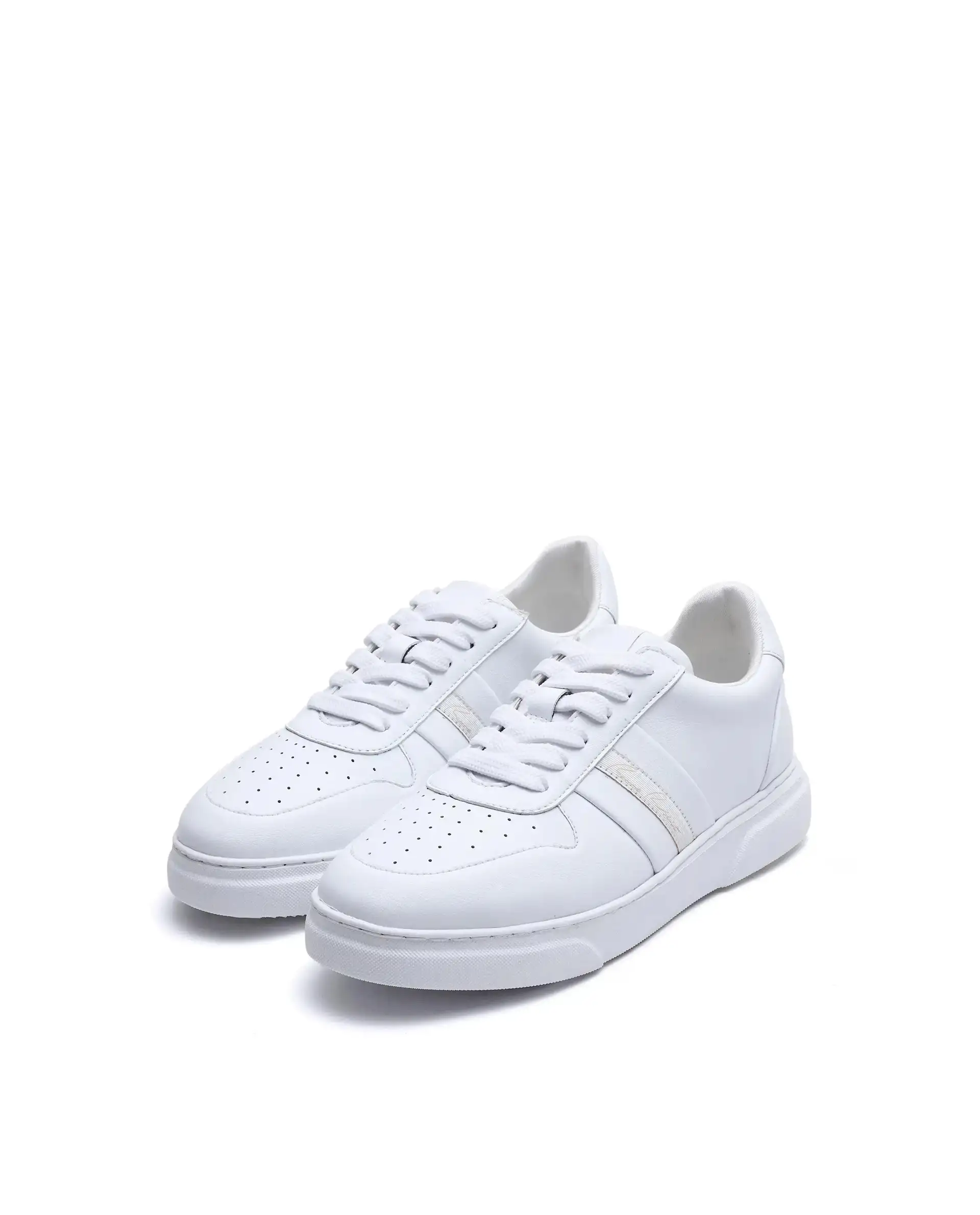Rare Rabbit Men's Pulse White Micro Leather Sneaker - Image 3