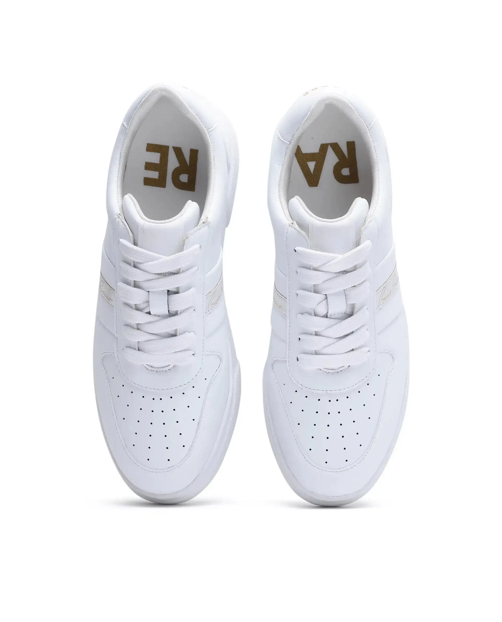 Rare Rabbit Men's Pulse White Micro Leather Sneaker - Image 5