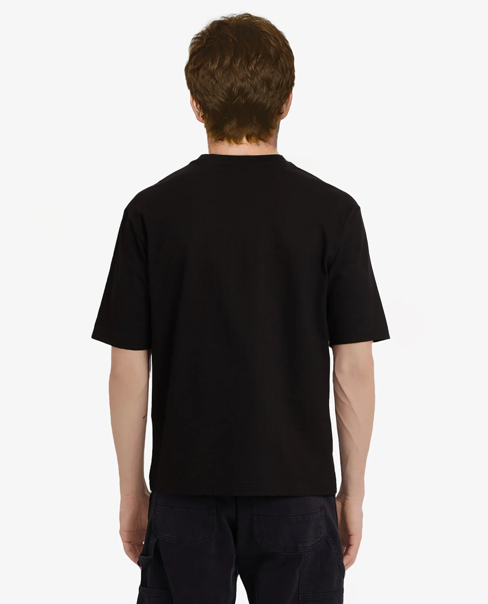 Rare Rabbit Men's Que Black Cotton Graphic Print Regular Fit Half Sleeve Crew Neck T-Shirt - Image 6