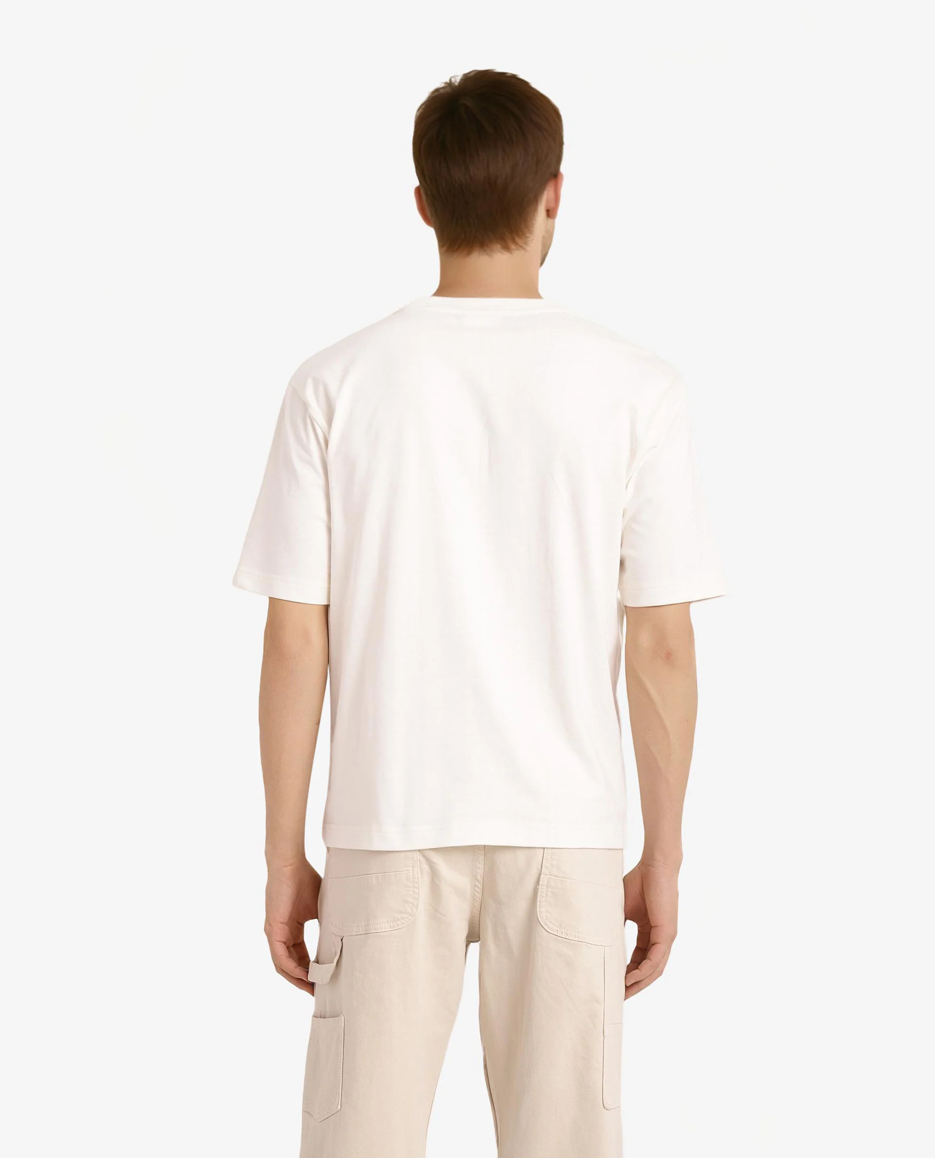Rare Rabbit Men's Que Off White Cotton Graphic Print Regular Fit Half Sleeve Crew Neck T-Shirt - Image 6