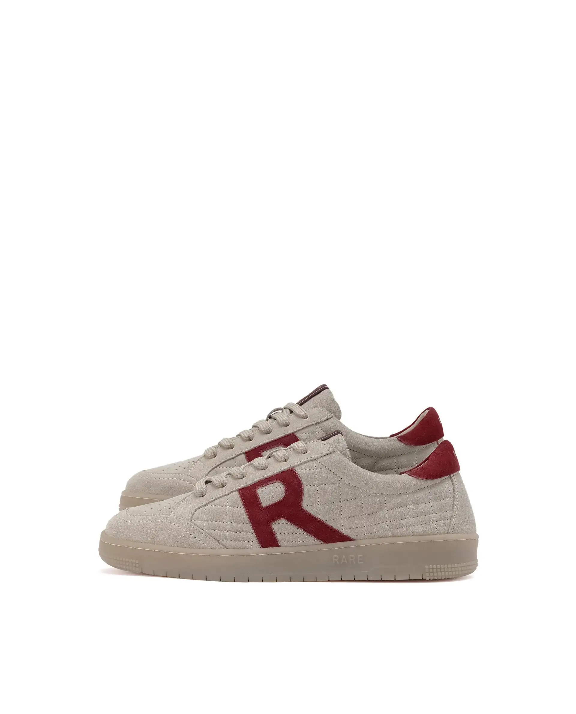 Rare Rabbit Men Quilt Beige Premium Suede Fabric Low-Top Lace Up Quilted Sneaker Shoes - Image 6