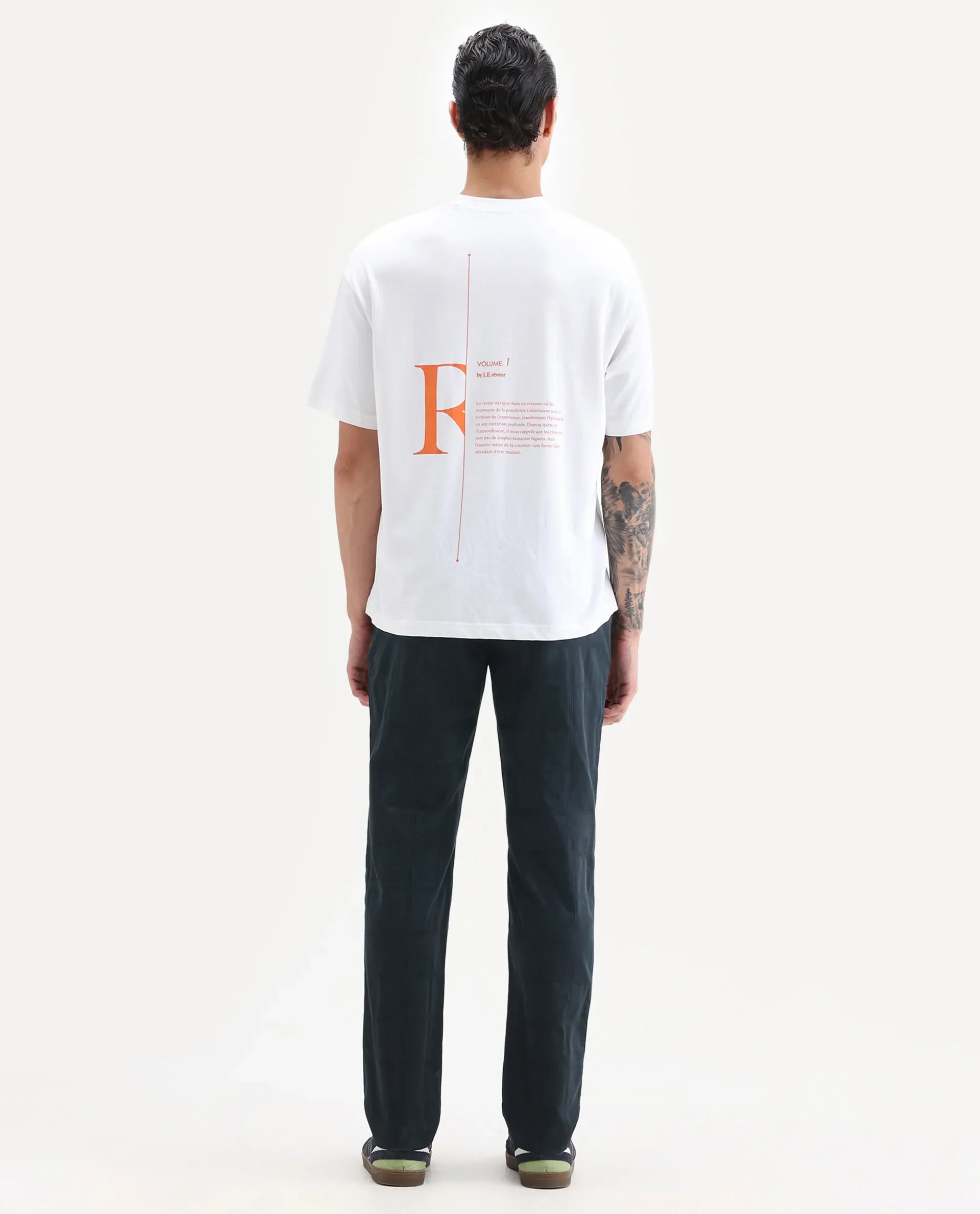 Rare Rabbit Men's Quince Dark Navy Cotton Checked Print Regular Fit Trouser - Image 8