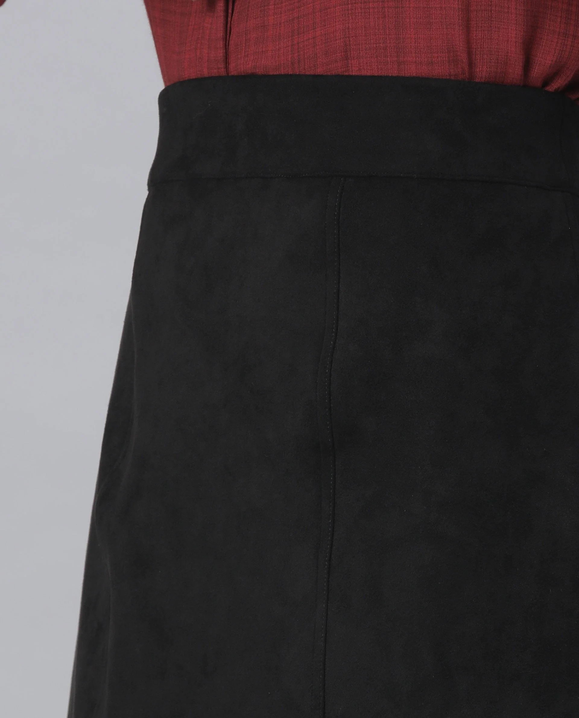 Rareism Women Quote Black Skirt Solid - Image 2