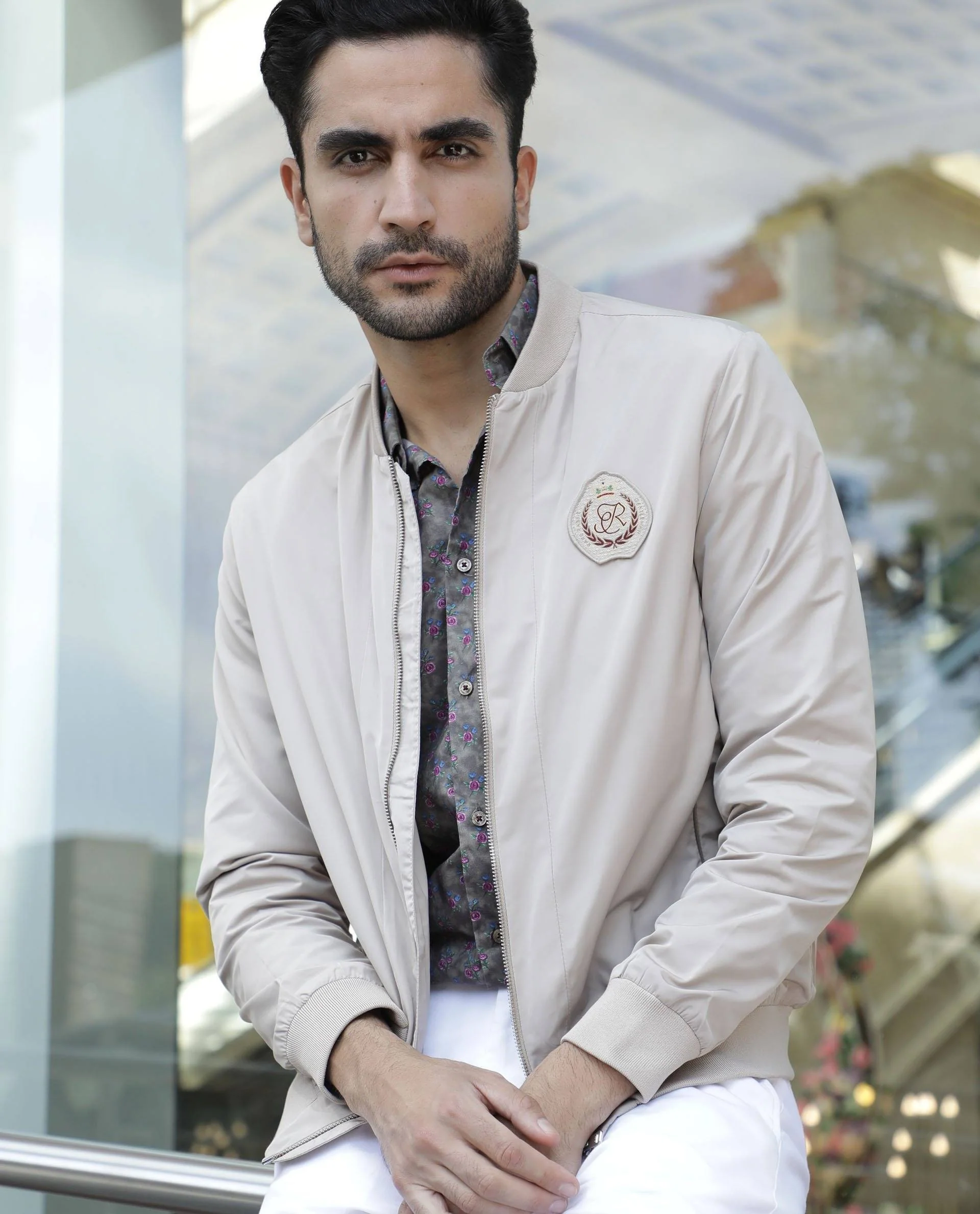 Rare Rabbit Men's Raban Beige Polyester Plain Regular Fit Full Sleeve Mandarin Collar Jacket - Image 6