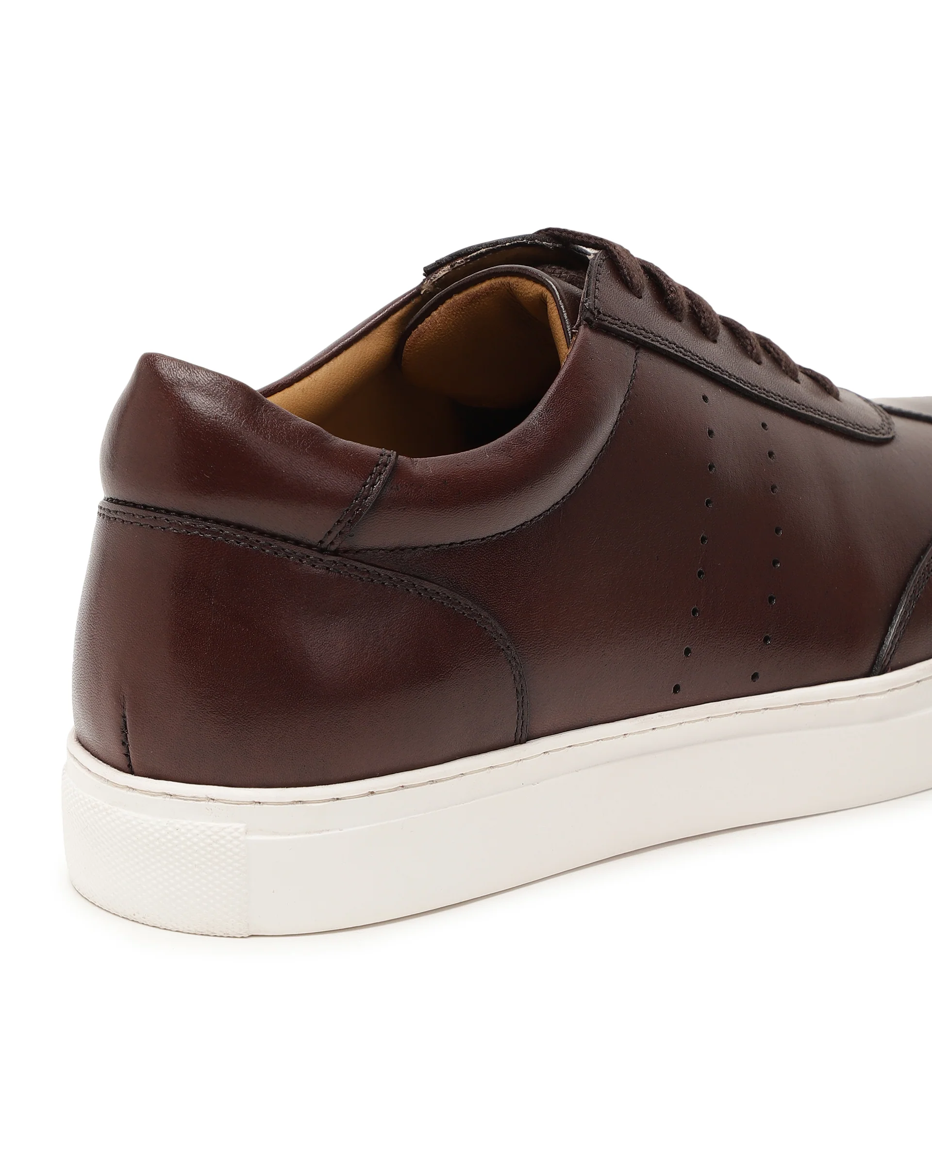 Rare Rabbit Men's Sterre 1 Brown Classic Oxford Styled Low-Top Sneakers Shoes - Image 10
