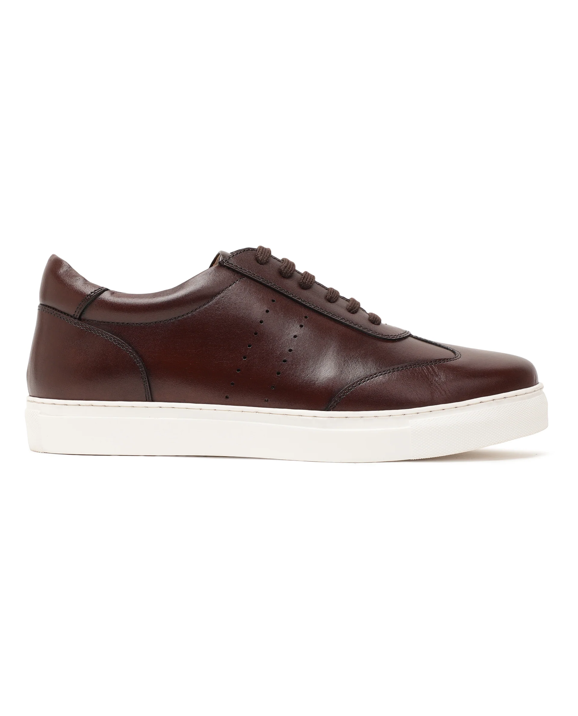 Rare Rabbit Men's Sterre 1 Brown Classic Oxford Styled Low-Top Sneakers Shoes - Image 13