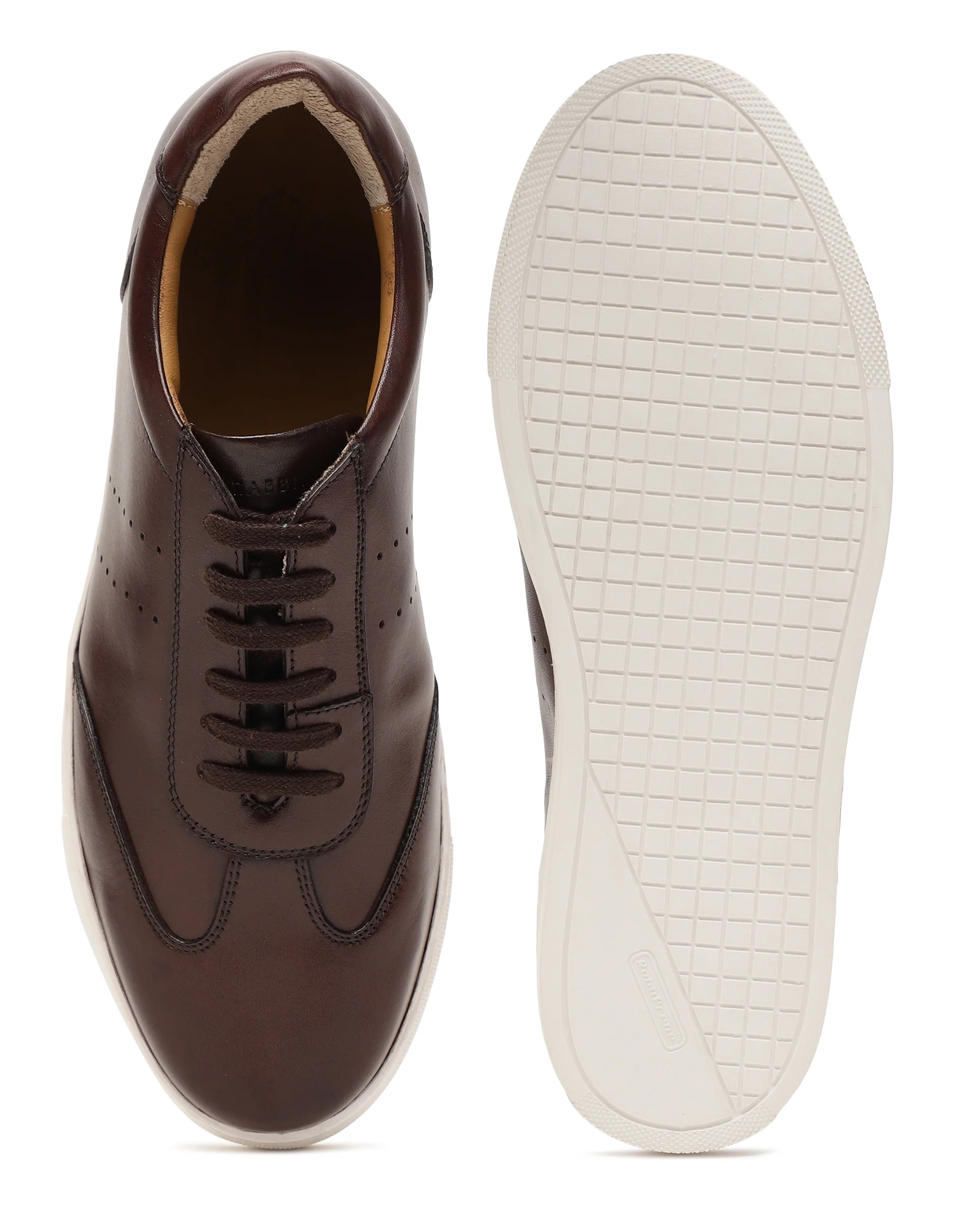 Rare Rabbit Men's Sterre 1 Brown Classic Oxford Styled Low-Top Sneakers Shoes - Image 5