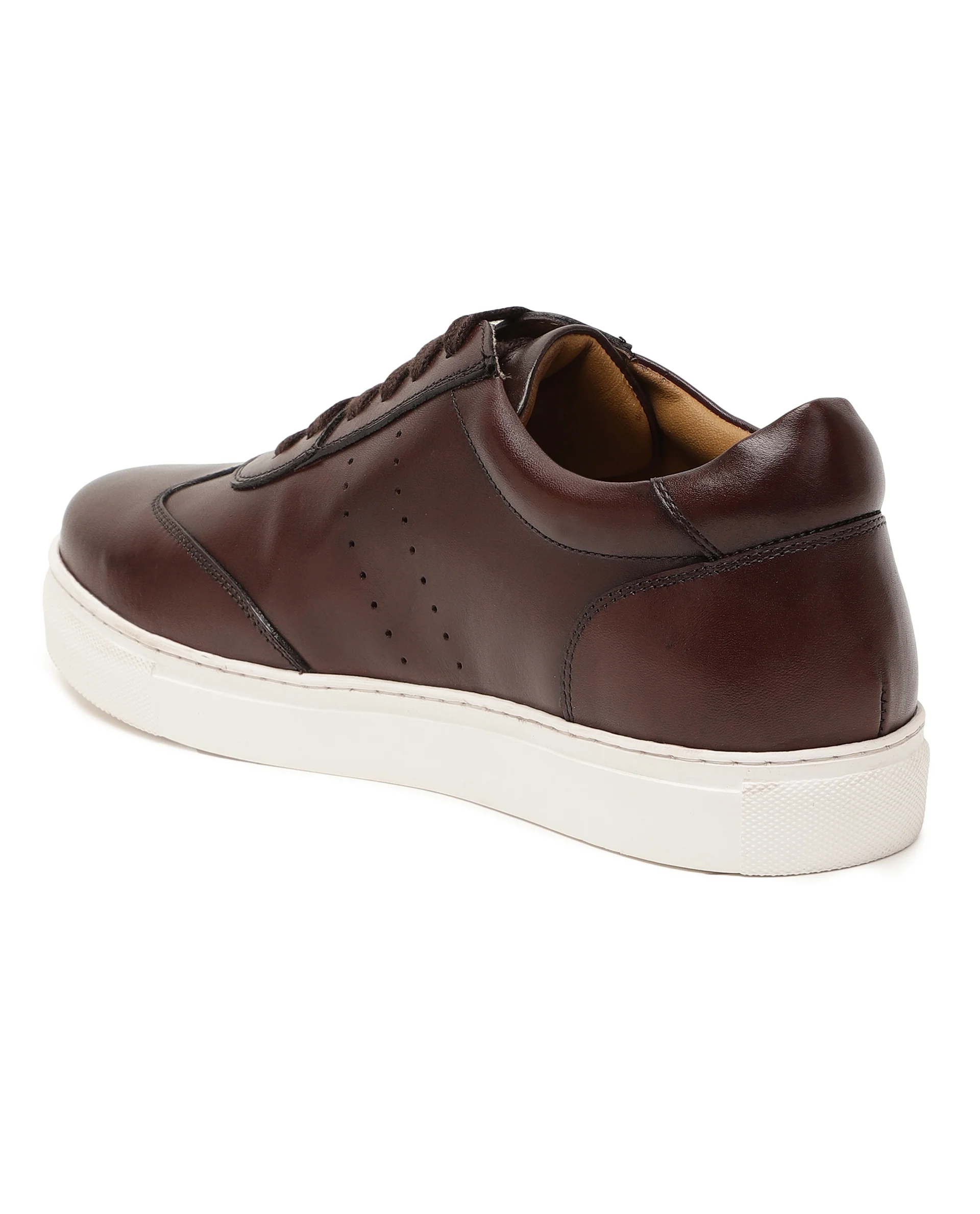 Rare Rabbit Men's Sterre 1 Brown Classic Oxford Styled Low-Top Sneakers Shoes - Image 8
