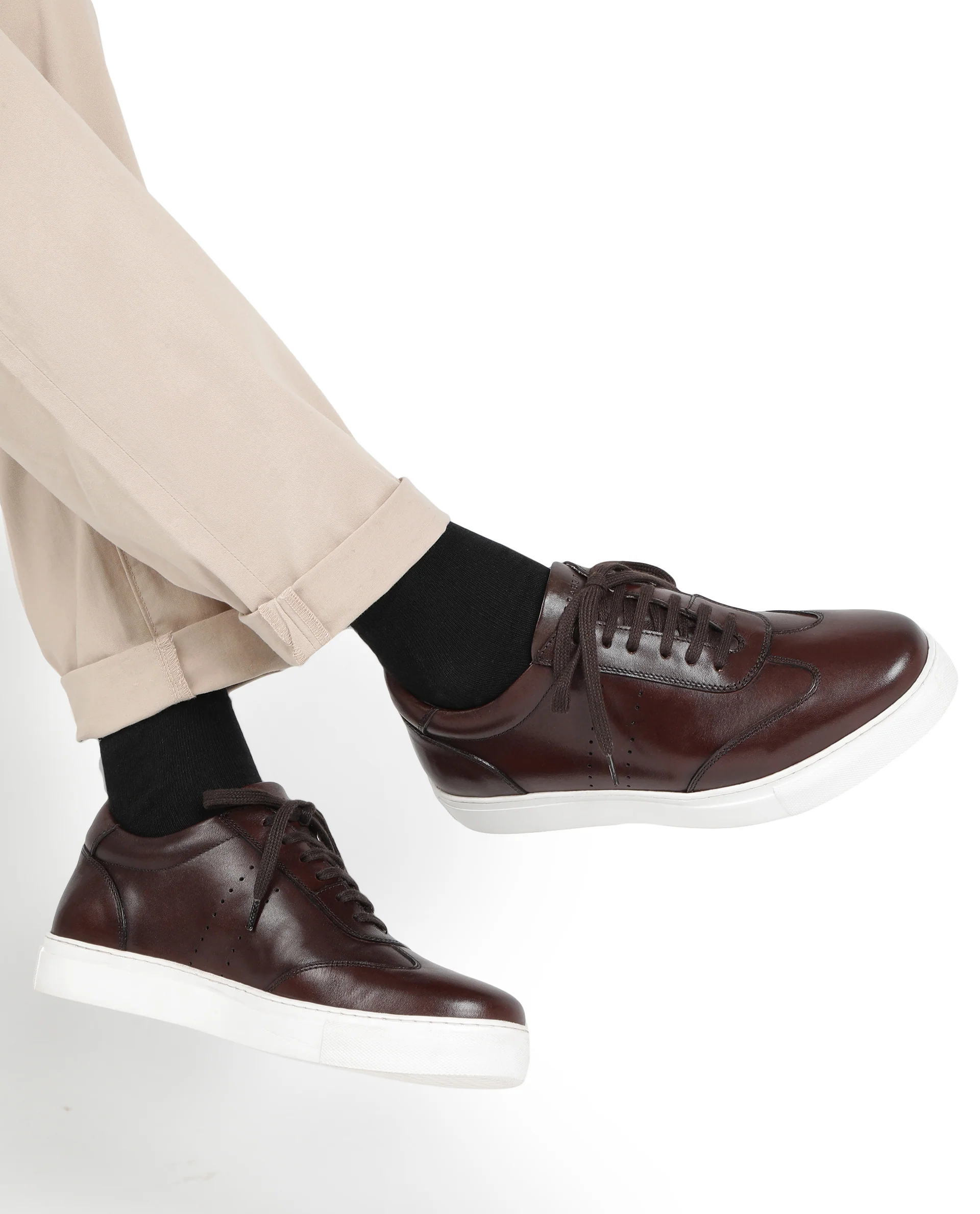 Rare Rabbit Men's Sterre 1 Brown Classic Oxford Styled Low-Top Sneakers Shoes - Image 9