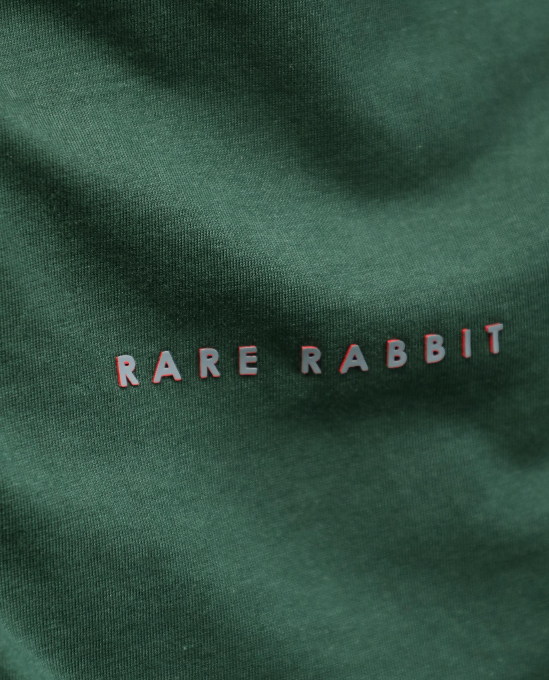 Rare Rabbit Men's Rabbit-4 Green Cotton Plain Slim Fit Half Sleeve Crew Neck T-Shirt - Image 2