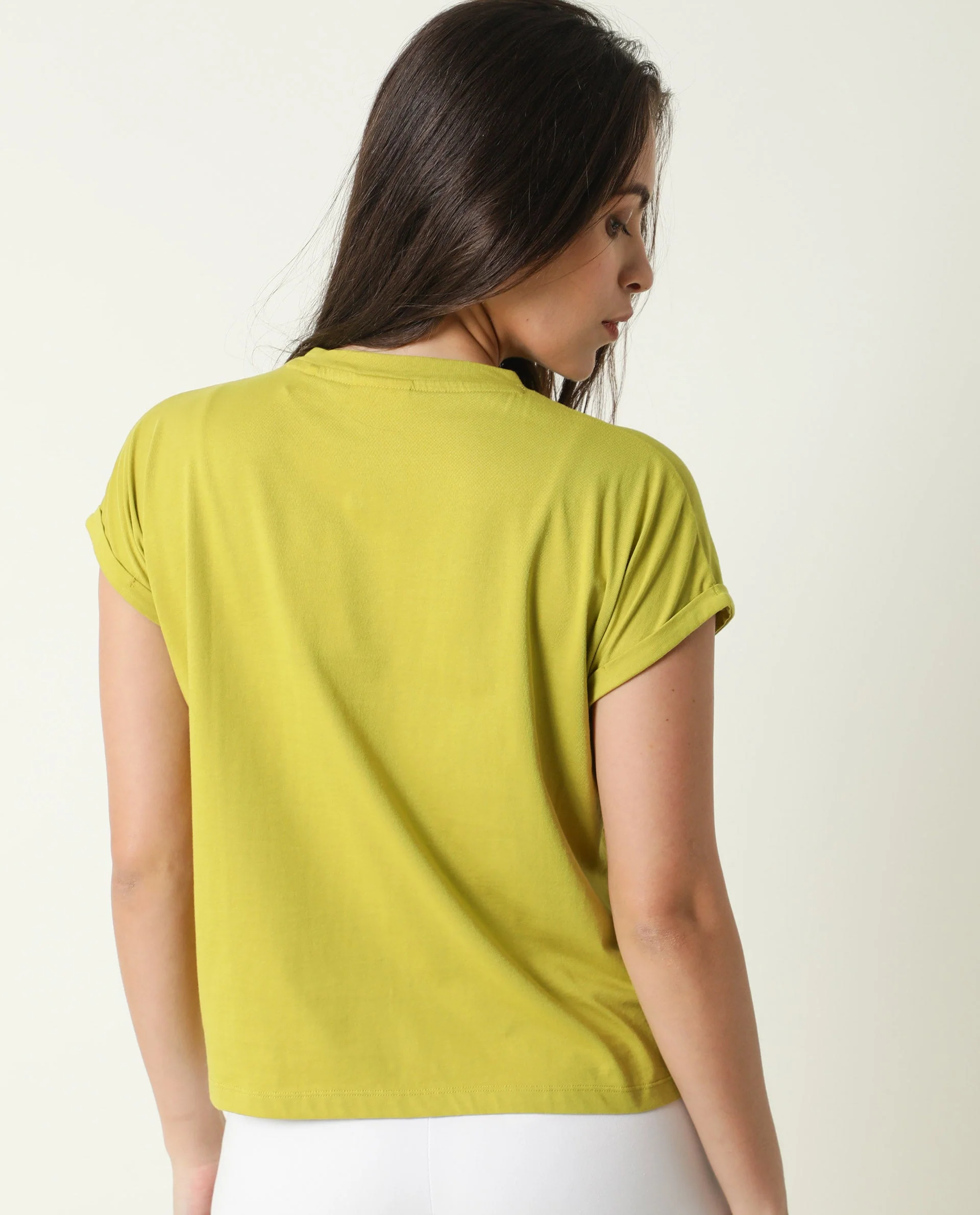 Rareism Women's Rad Green Cotton Crew Neck Graphic Print Regular Fit T-Shirt - Image 8