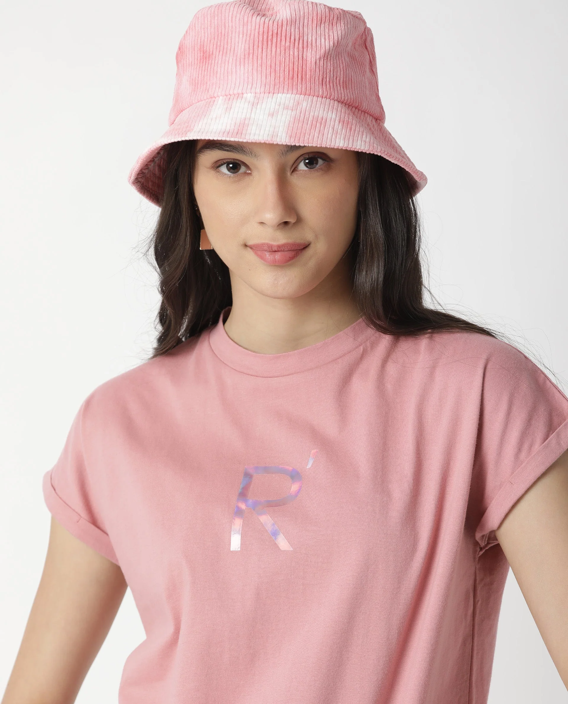 Rareism Women's Rad Pink Cotton Crew Neck Graphic Print Regular Fit T-Shirt - Image 4