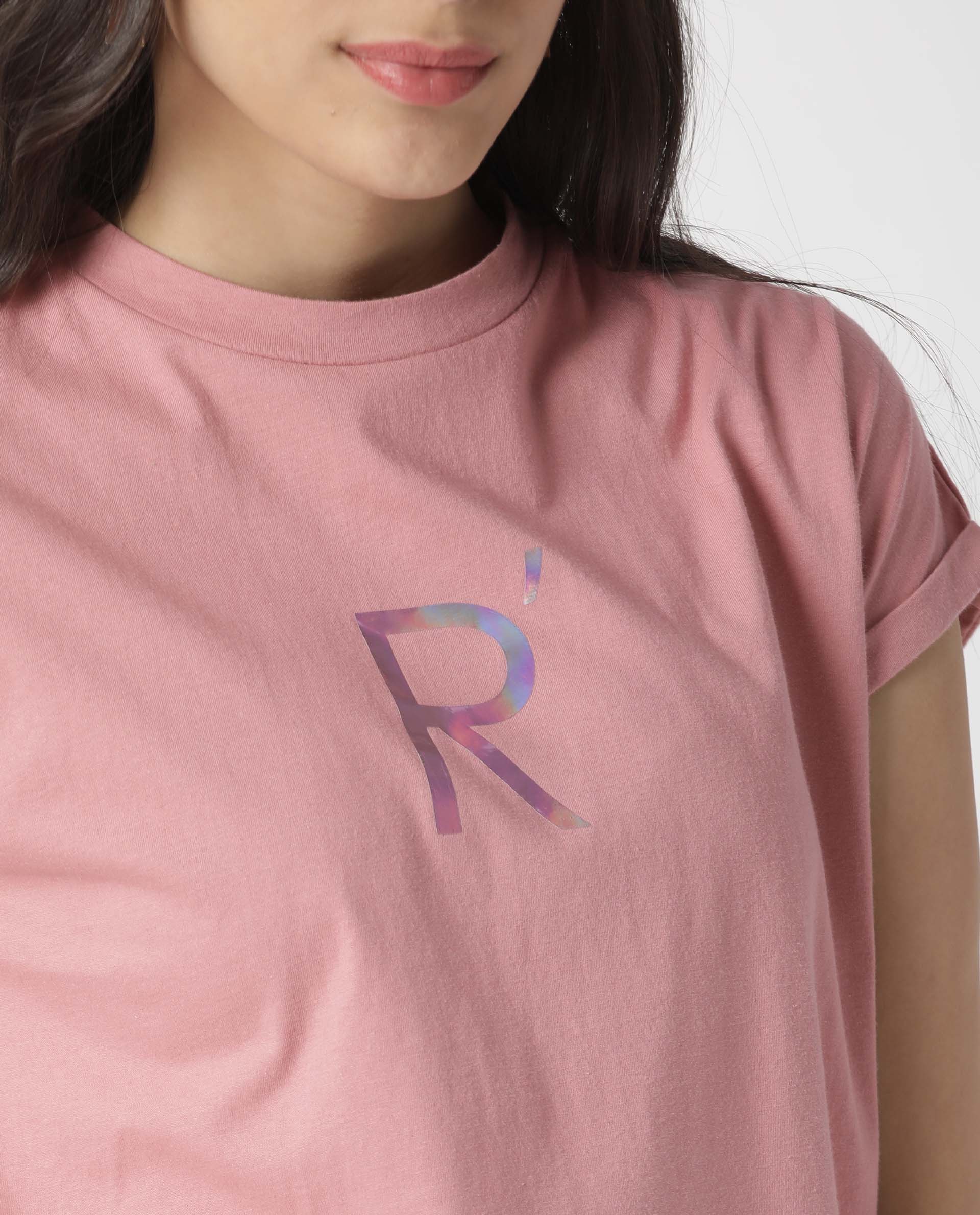 Rareism Women's Rad Pink Cotton Crew Neck Graphic Print Regular Fit T-Shirt - Image 7