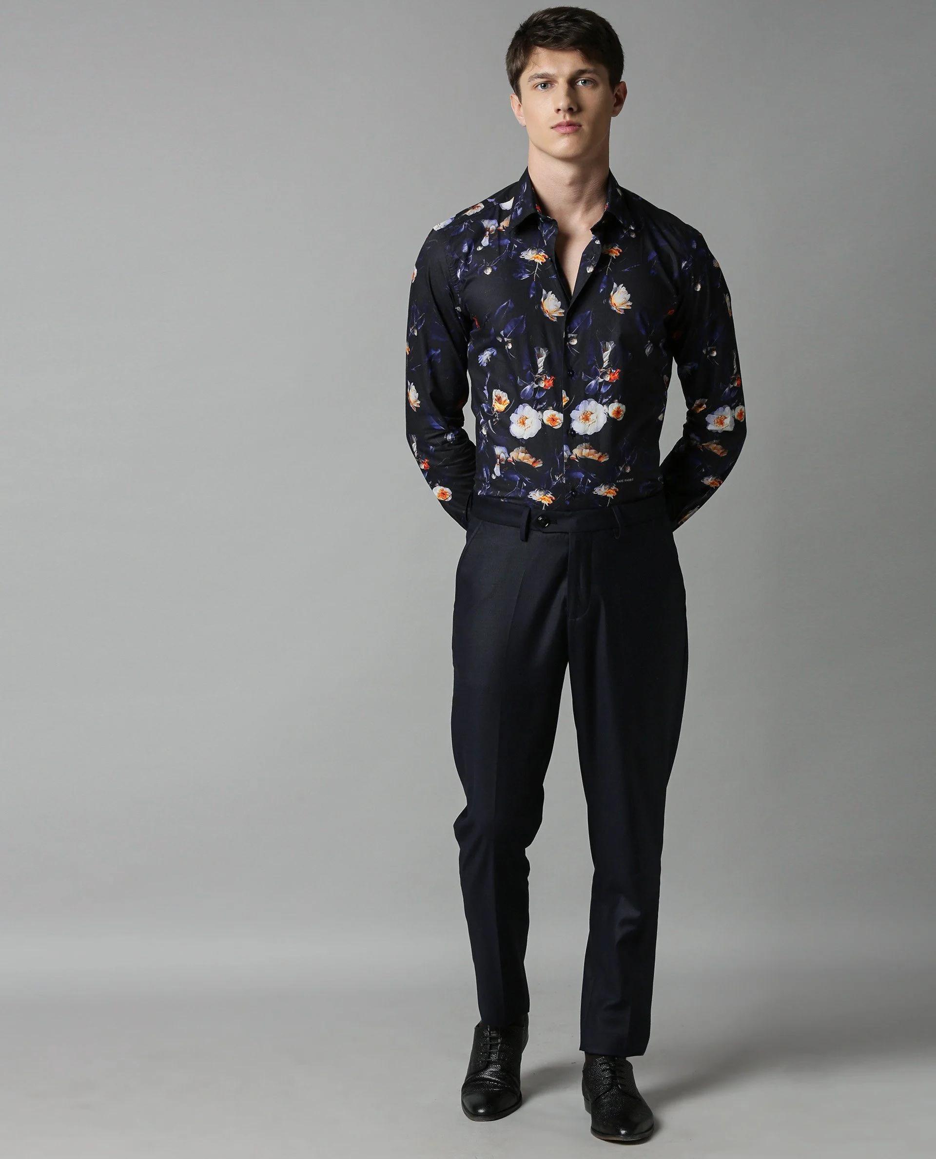 Rare Rabbit Men's Radiant Navy Polyester Tailored Fit Full Sleeve Lapel Neck Blazer - Image 5