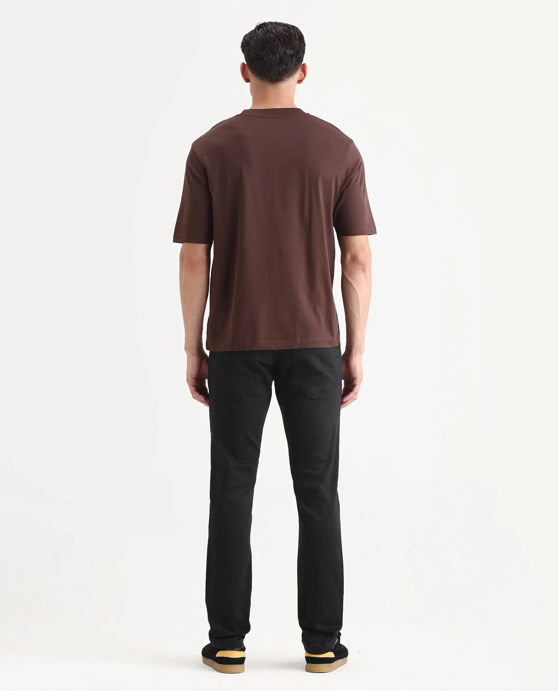 Rare Rabbit Men's Radley Black Cotton Plain Hawk Slim Fit Jeans - Image 8