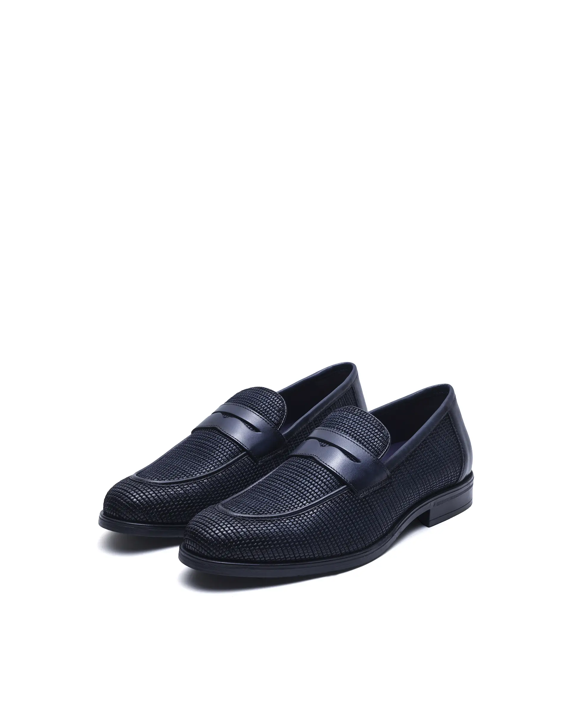 Rare Rabbit Men's Raffael Navy Leather Mocassin - Image 2