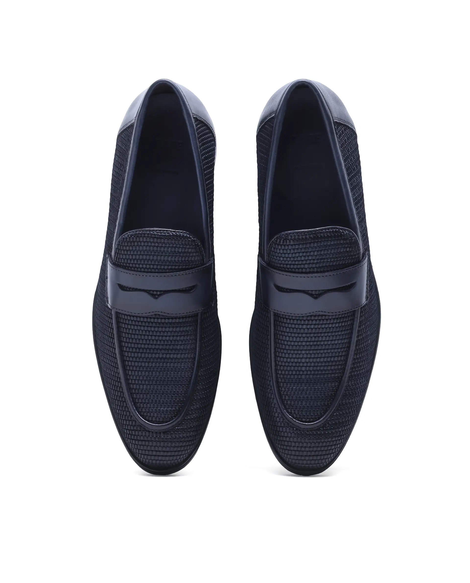 Rare Rabbit Men's Raffael Navy Leather Mocassin - Image 4