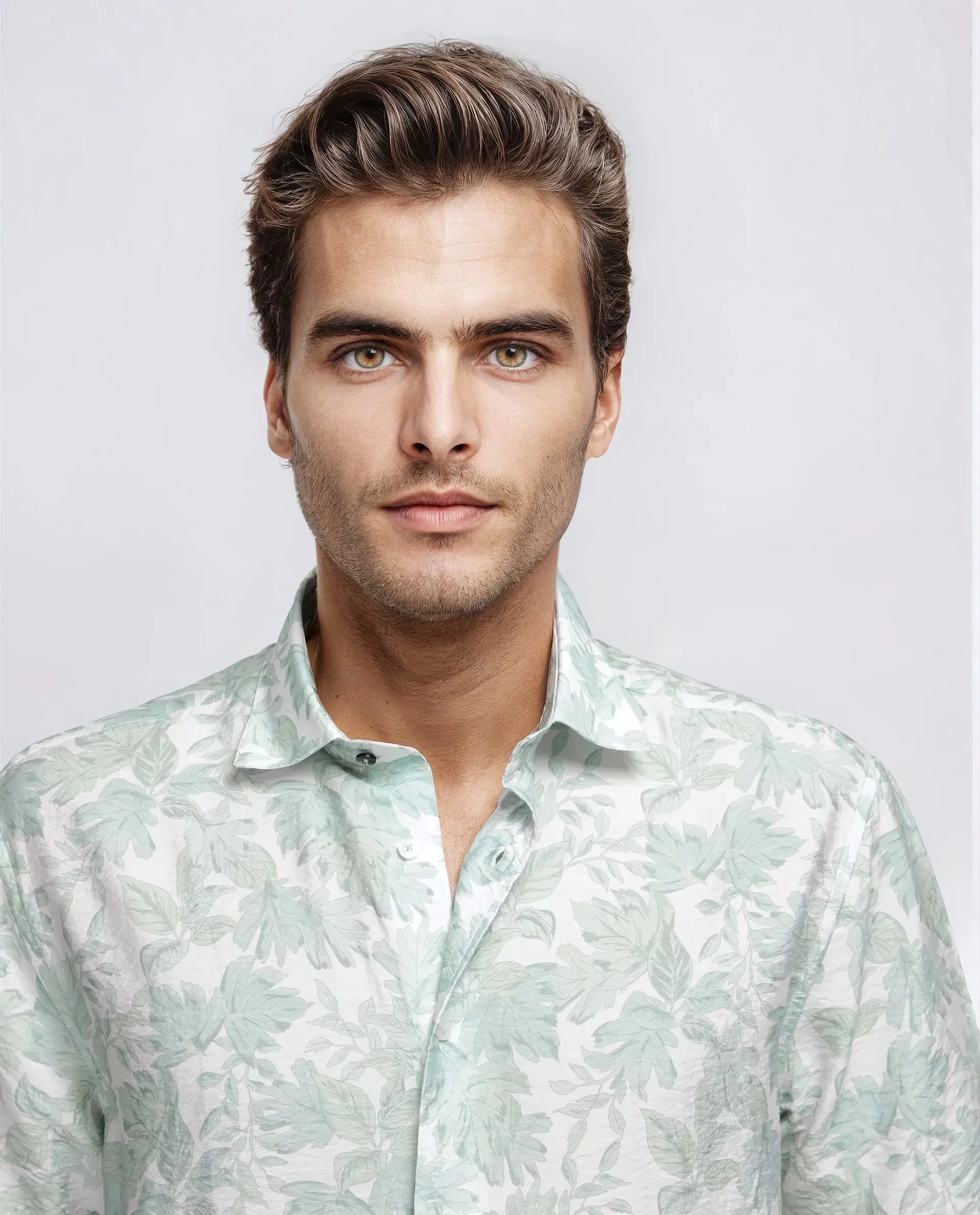 Rare Rabbit Men's Rage Pastel Green Viscose Blend Tropical Print Regular Fit Half Sleeve Collared Shirt - Image 7