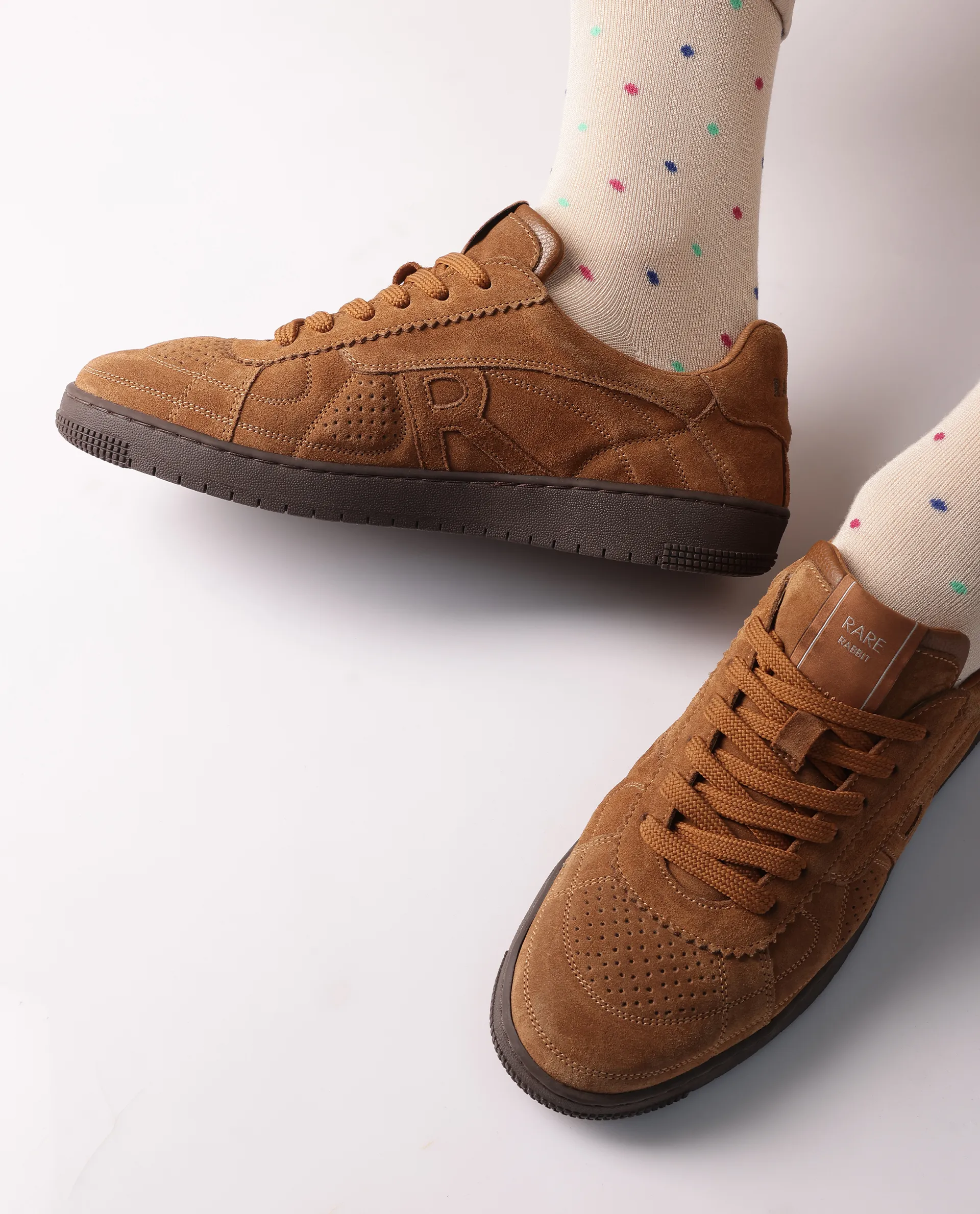 Rare Rabbit Men Ragner Camel Lace-Up Closure Sneaker - Image 2